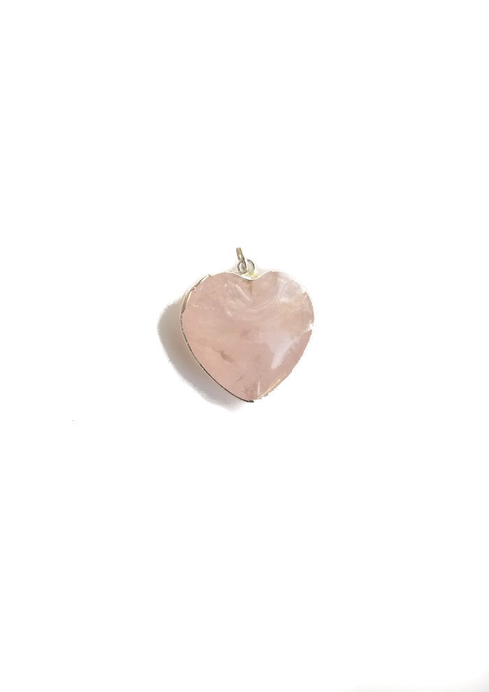 Rose Quartz Heart Charm