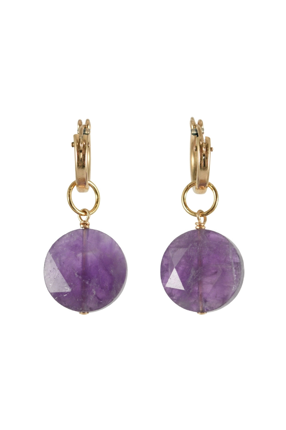 Round Amethyst Charm