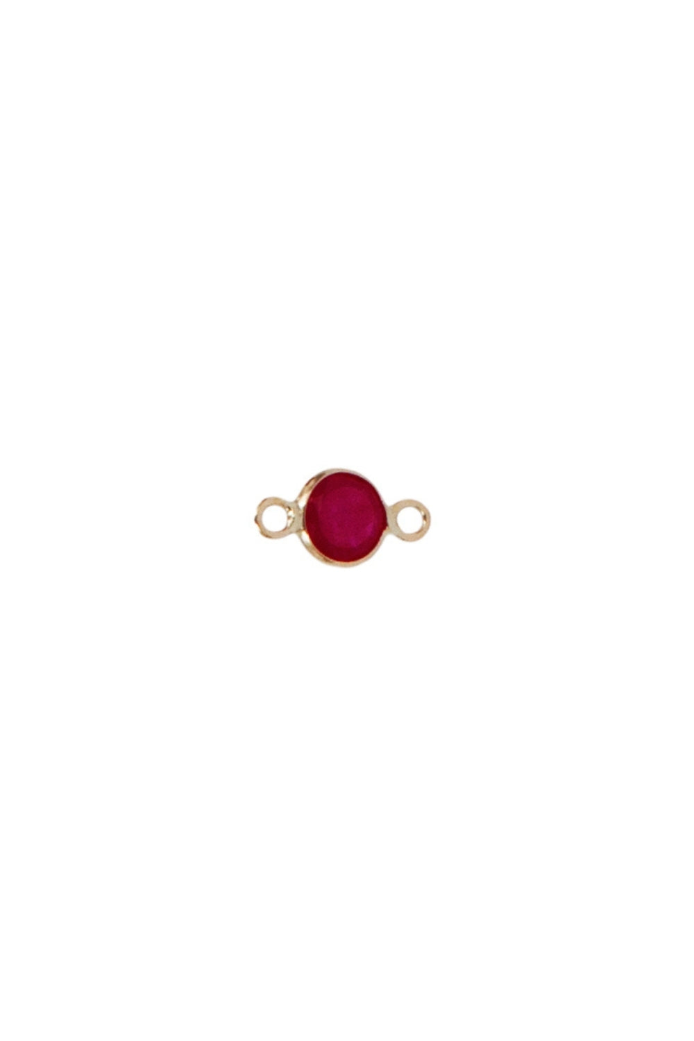 Round Gemstone Charm in Ruby