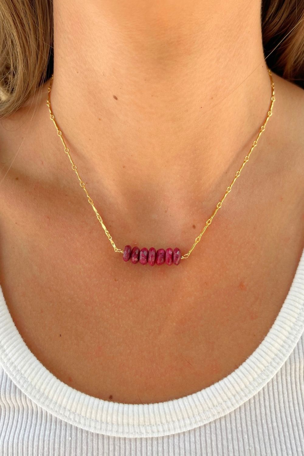 Ruby Bar Necklace