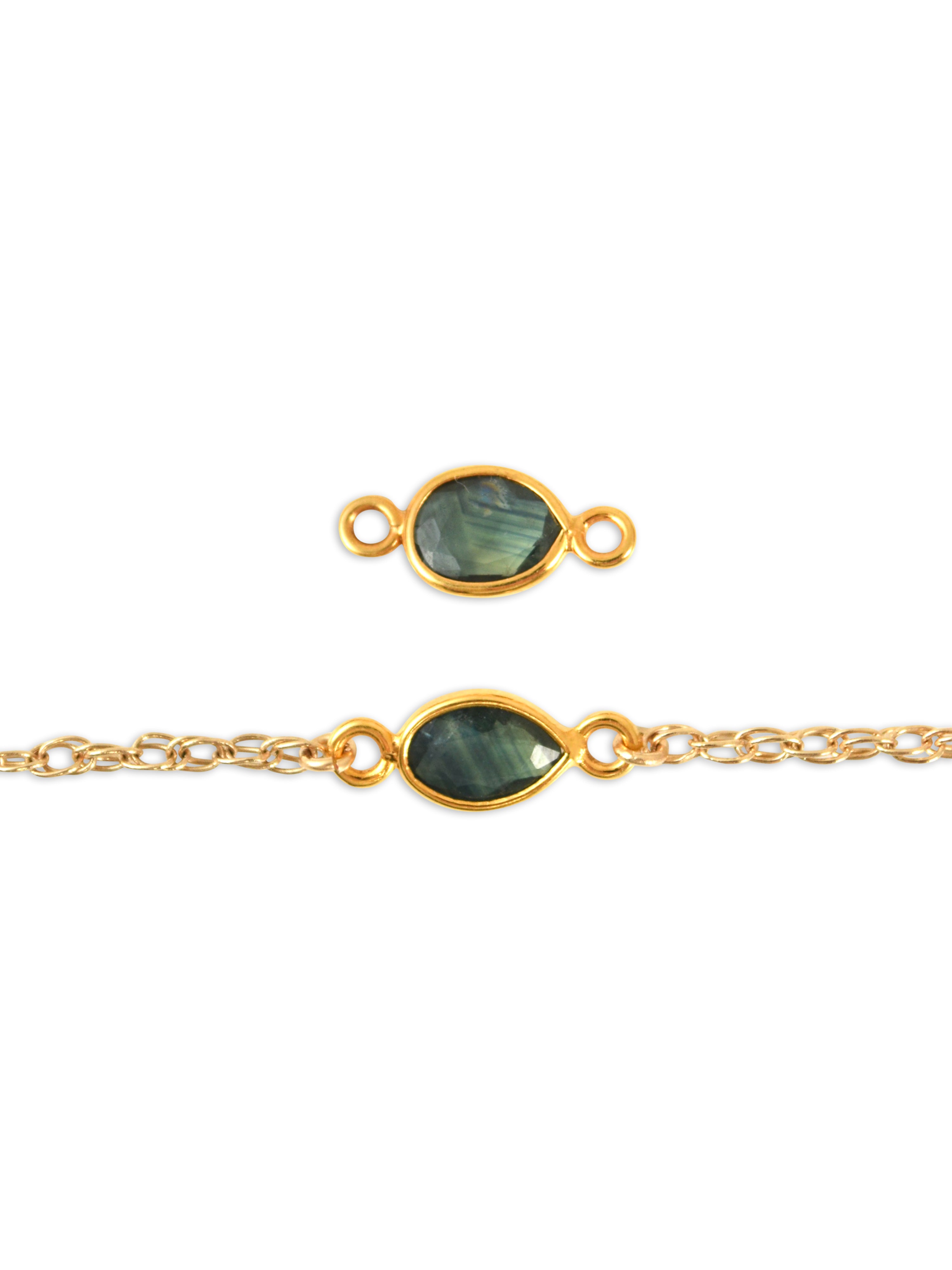 Sapphire Oval Charm