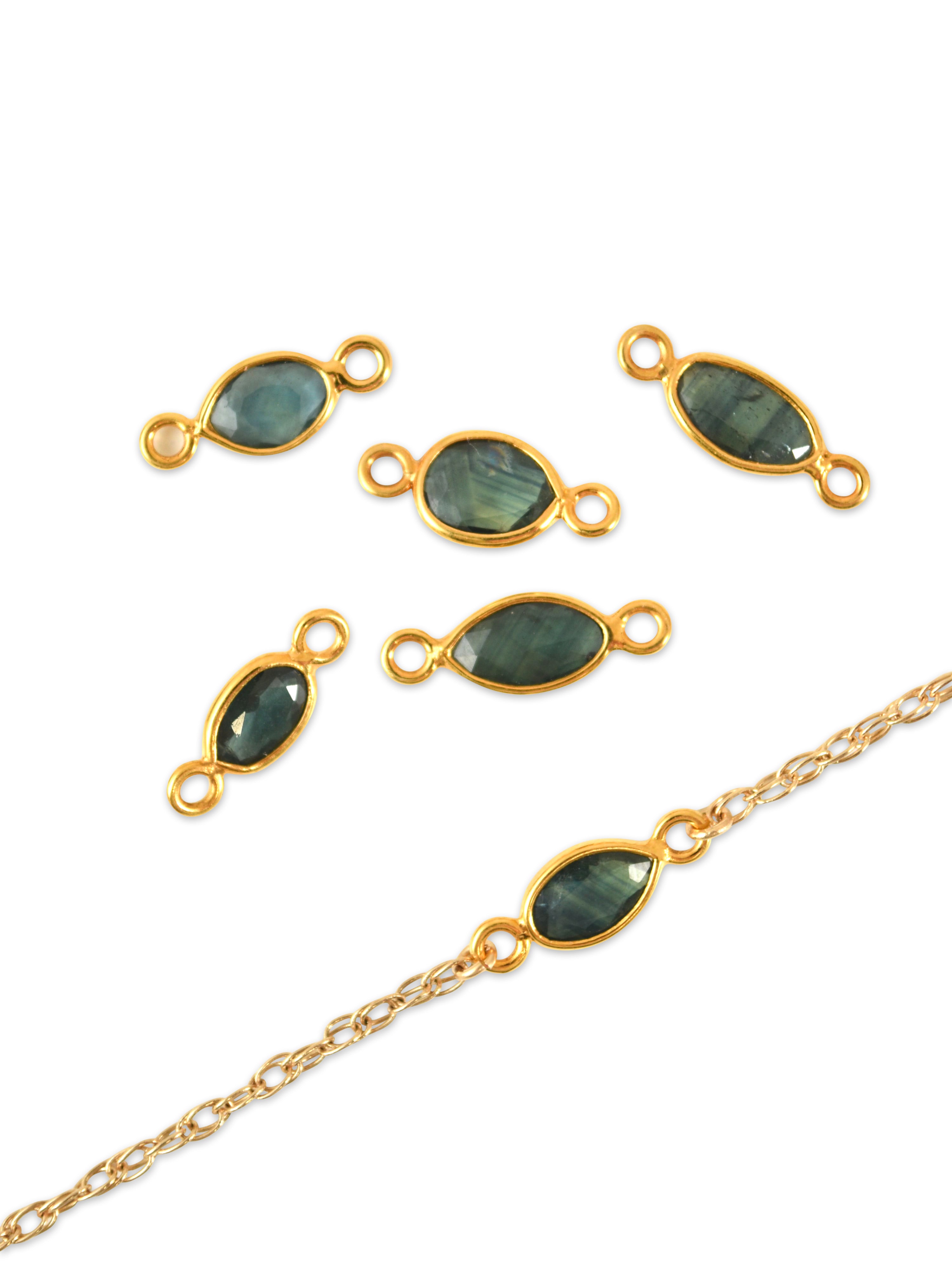 Sapphire Oval Charm