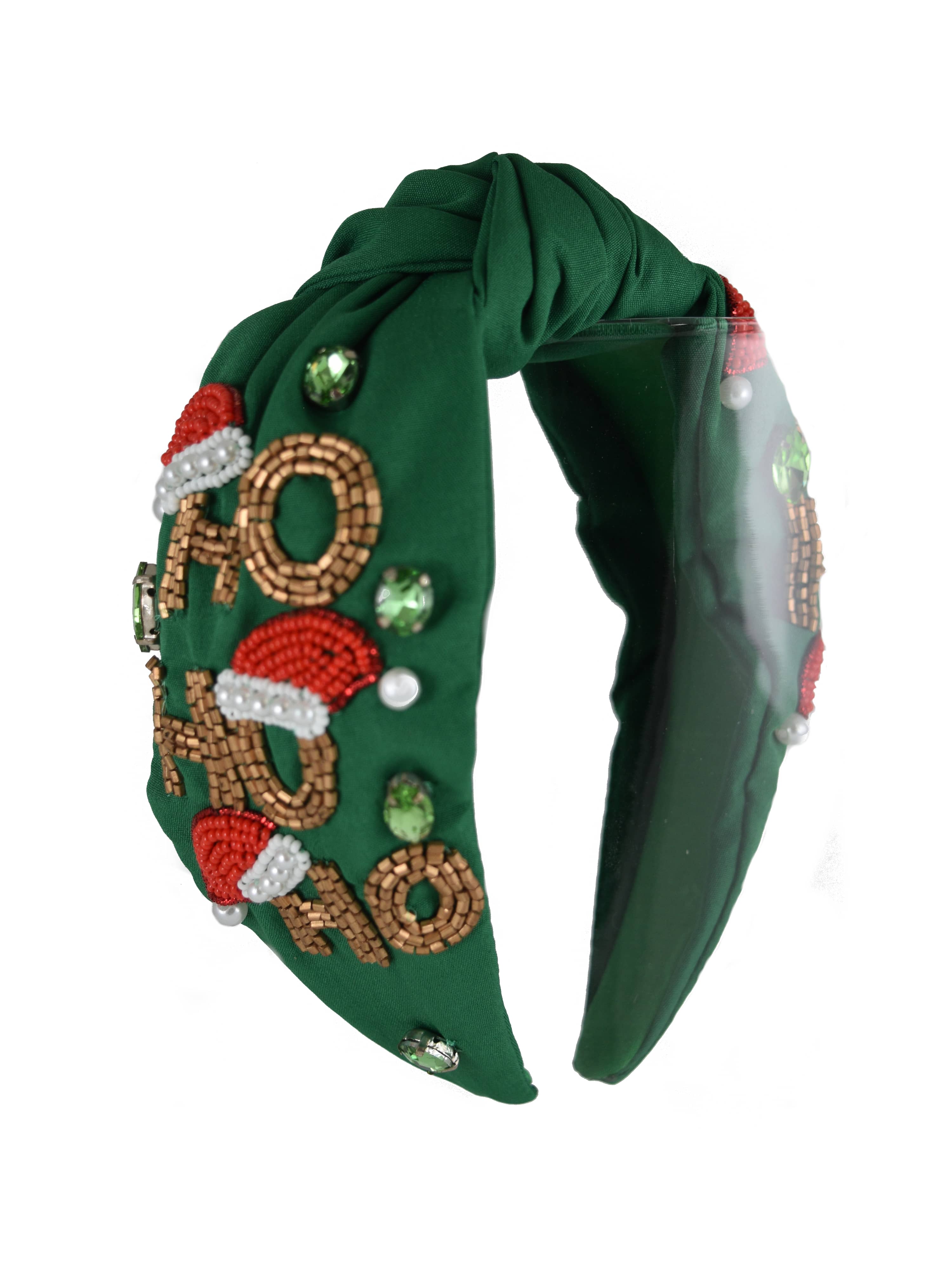 Sassy Santa Headband in Green