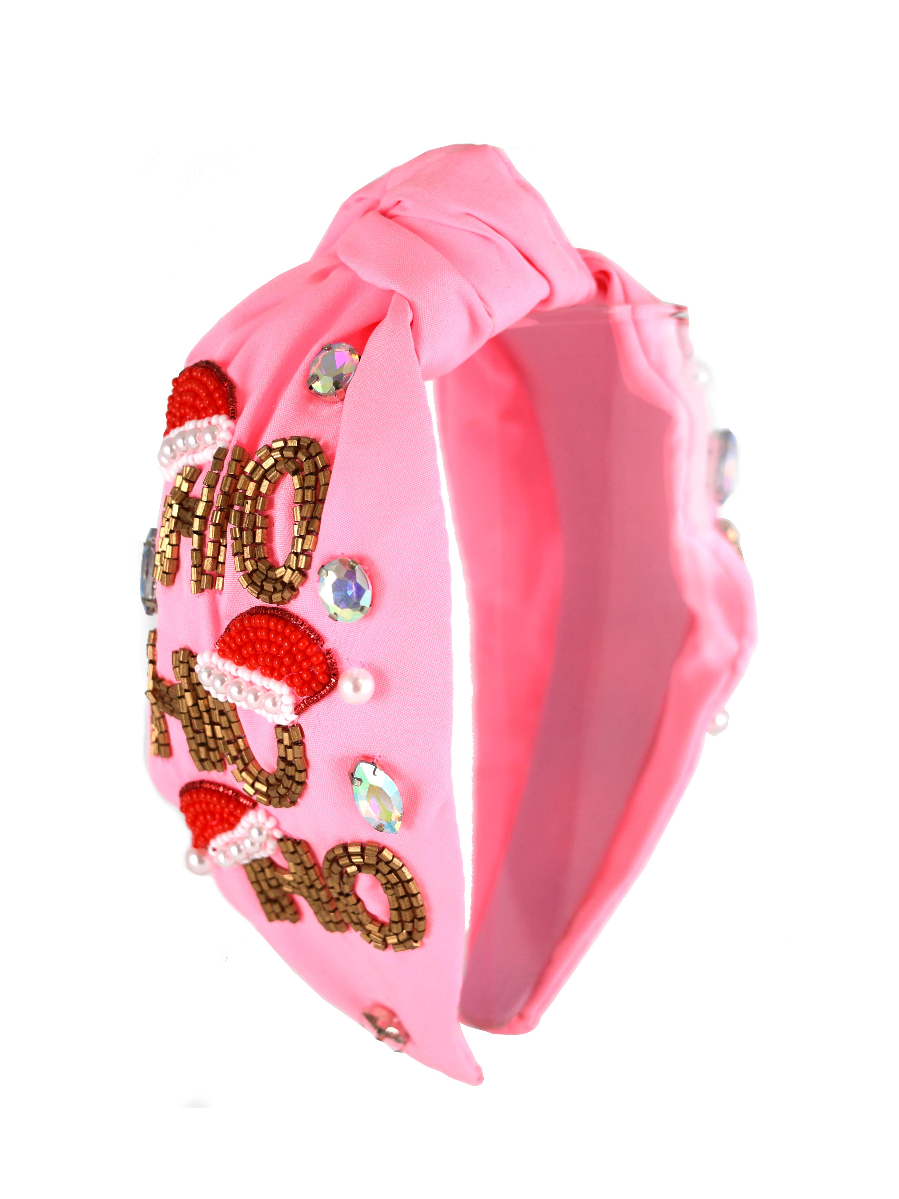 Sassy Santa Headband in Pink