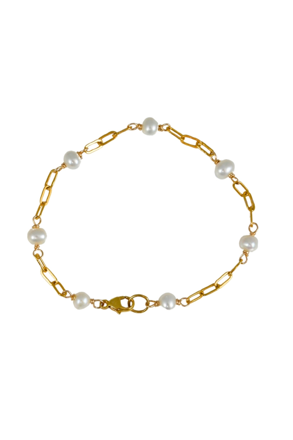 Saturn Bracelet in Pearl
