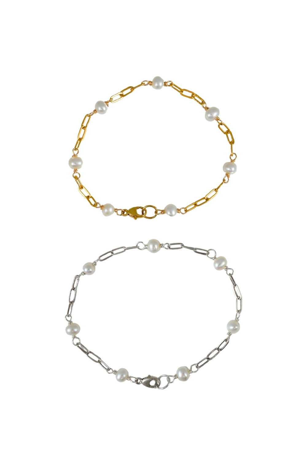 Saturn Bracelet in Pearl