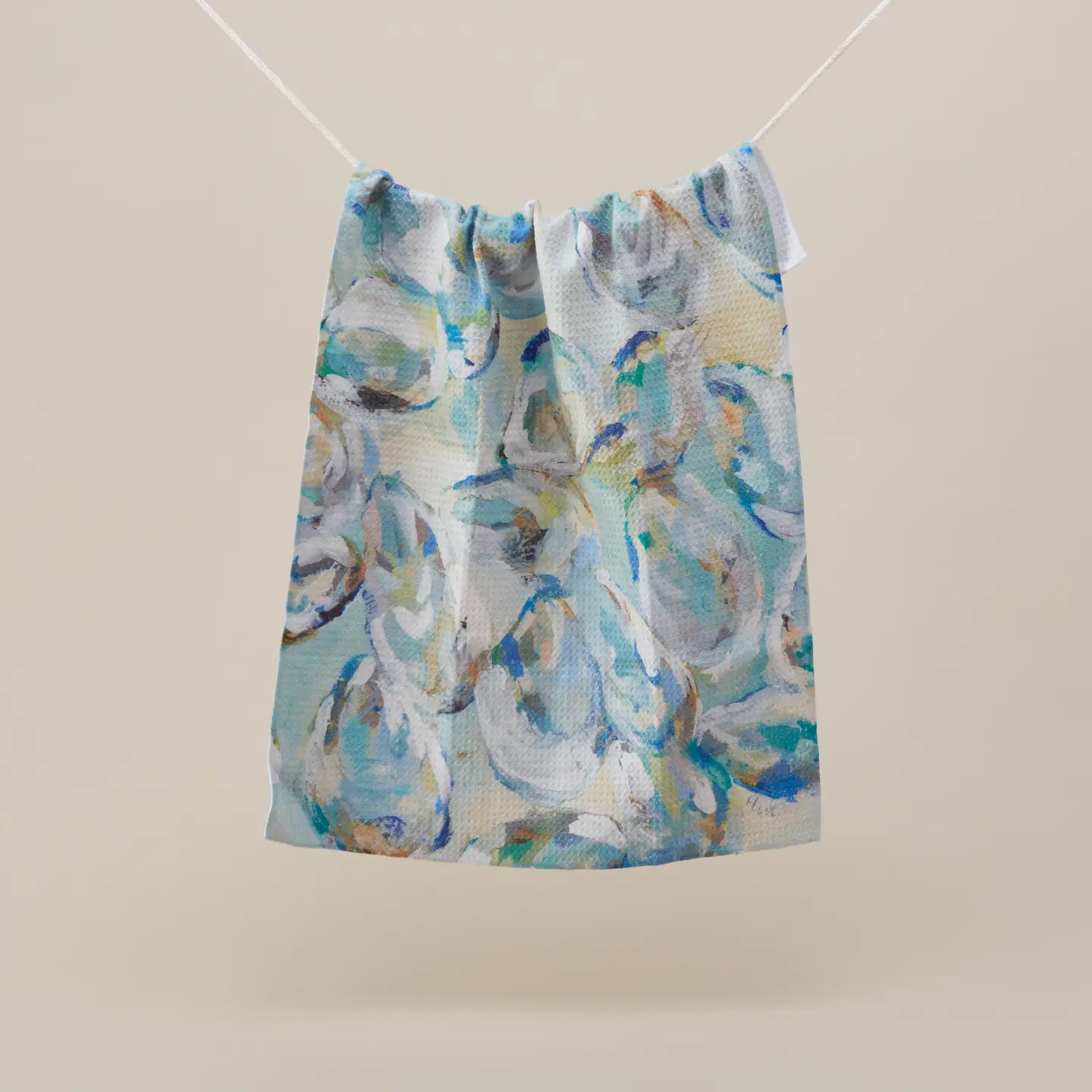 Seafoam Oyster Tea Towel