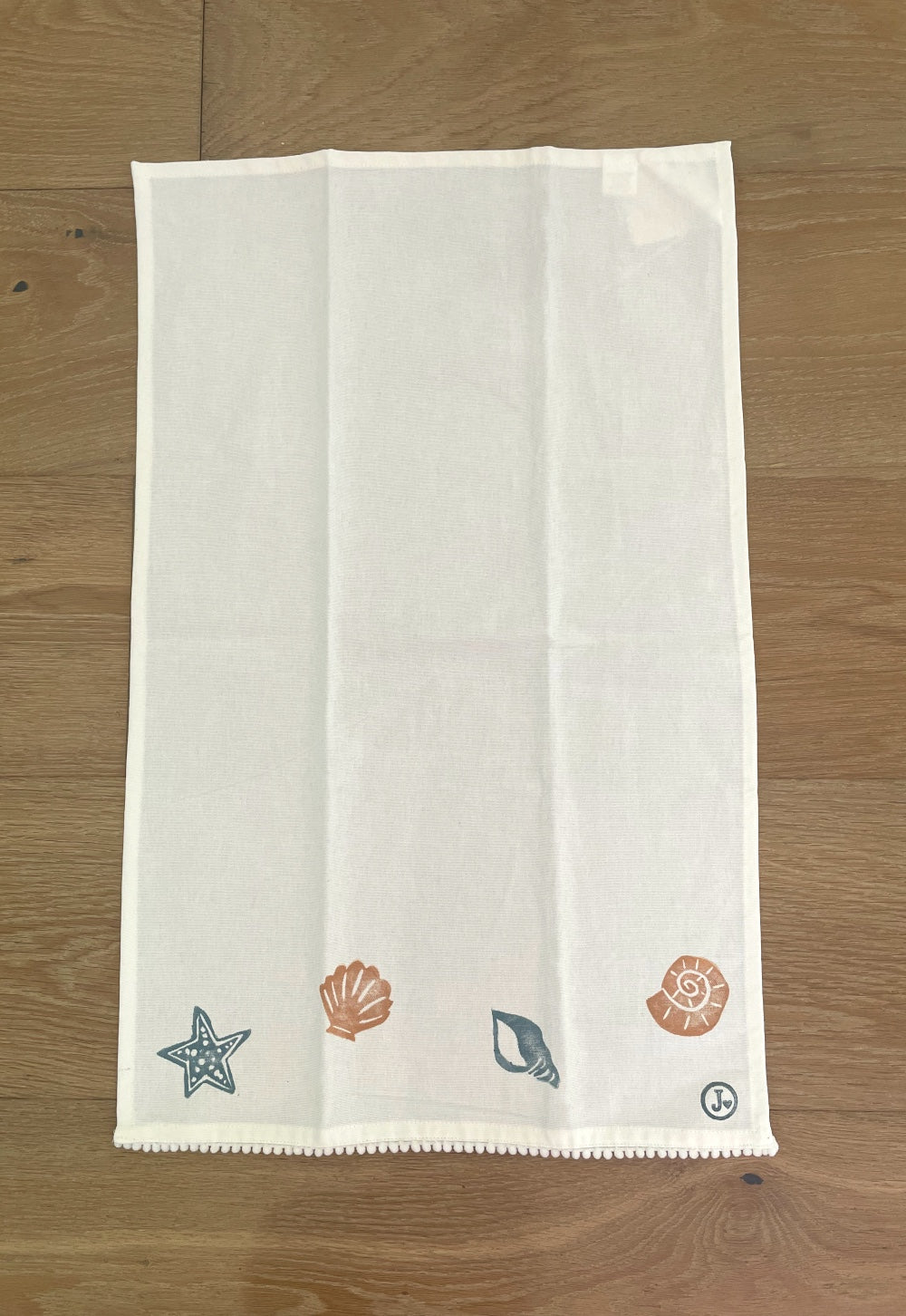 Seashell Linen Tea Towel