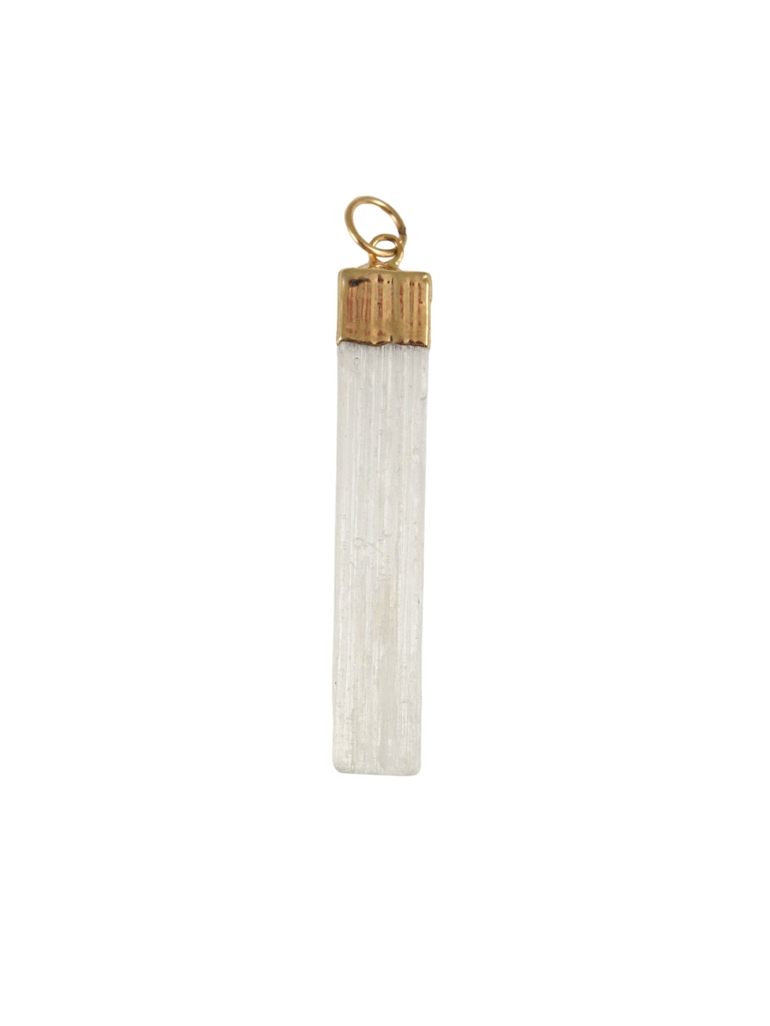 Selenite Prism Necklace Charm