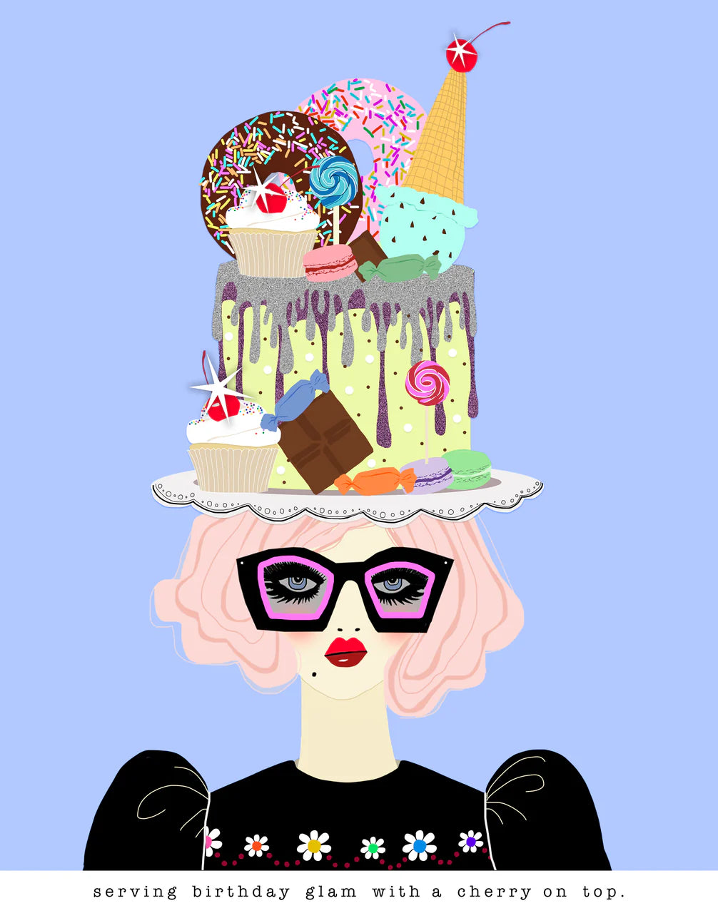 Serving Birthday Glam Card