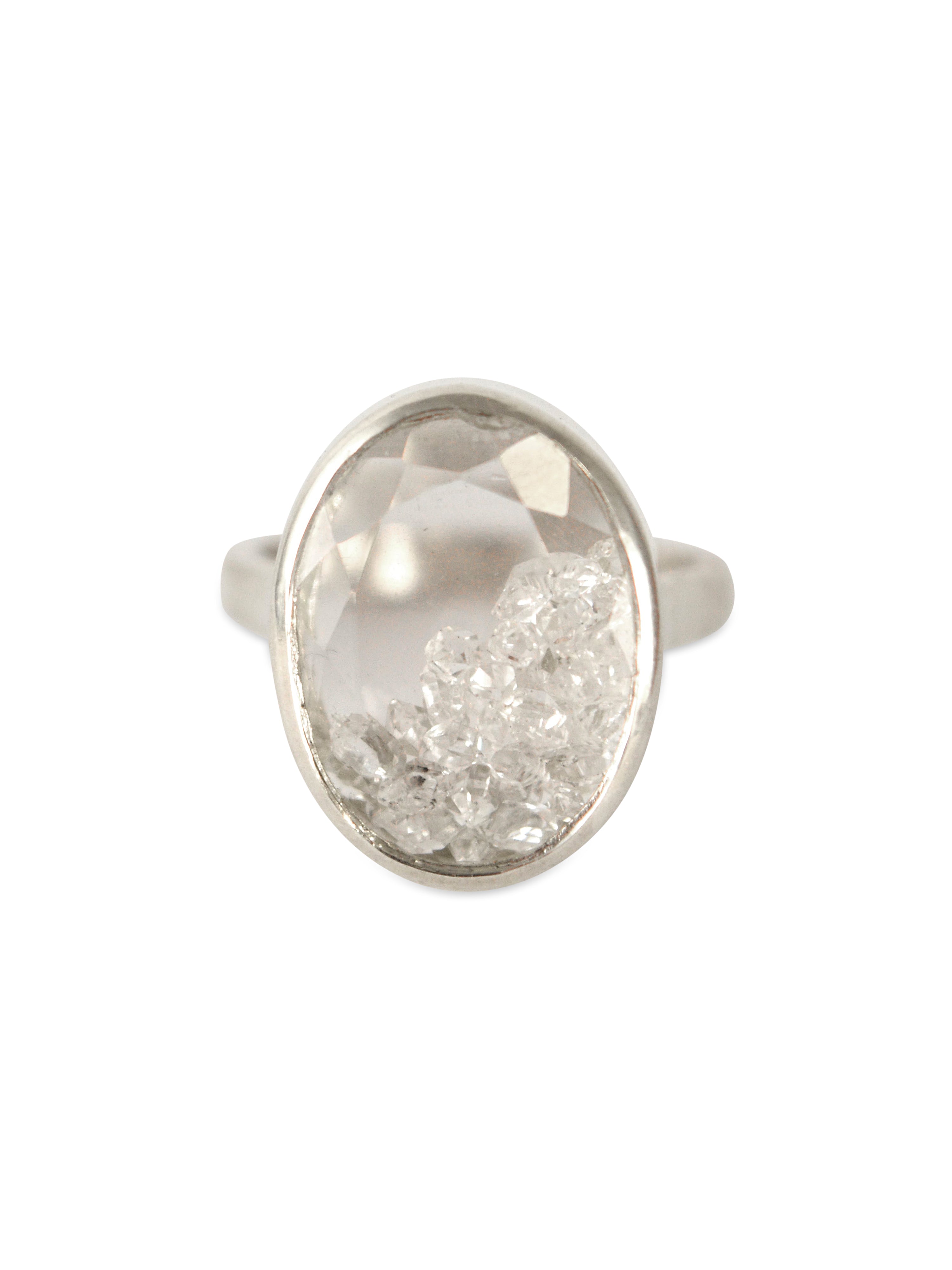 Shaker Herkimer Diamond Ring