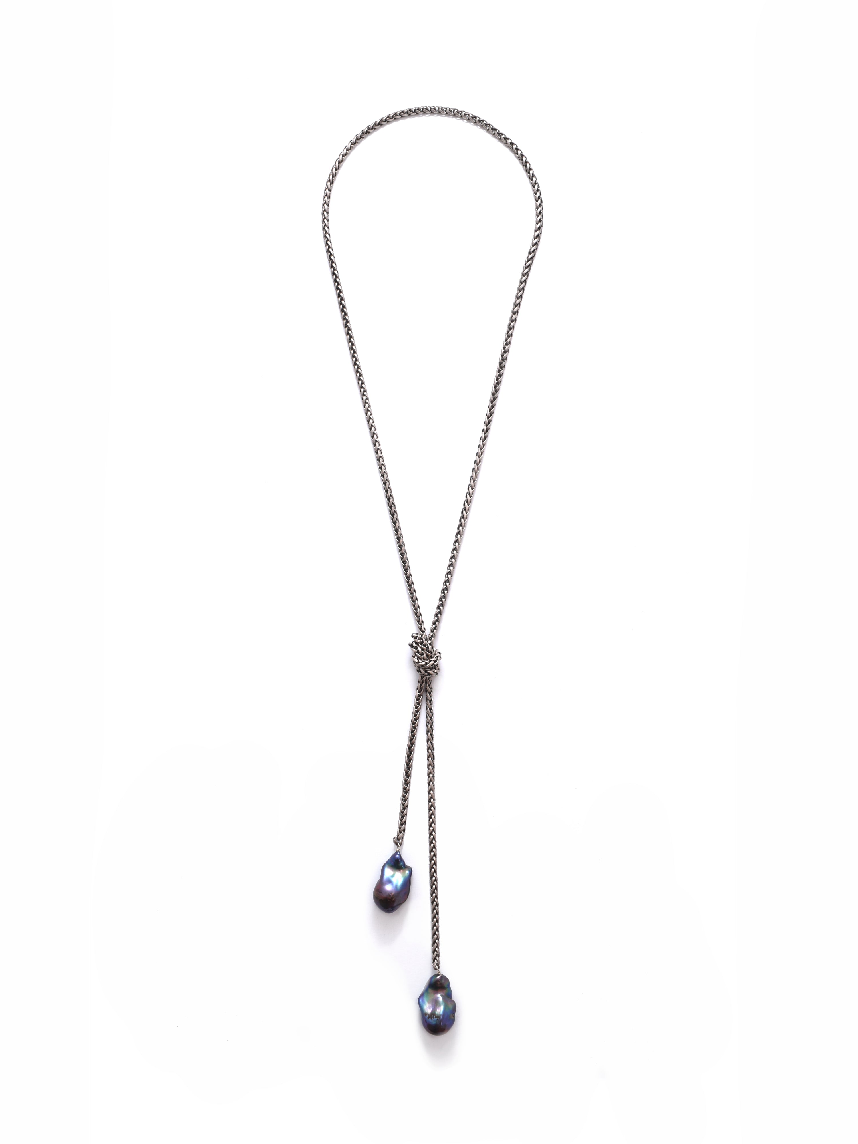 Legare Lariat Necklace in Gunmetal