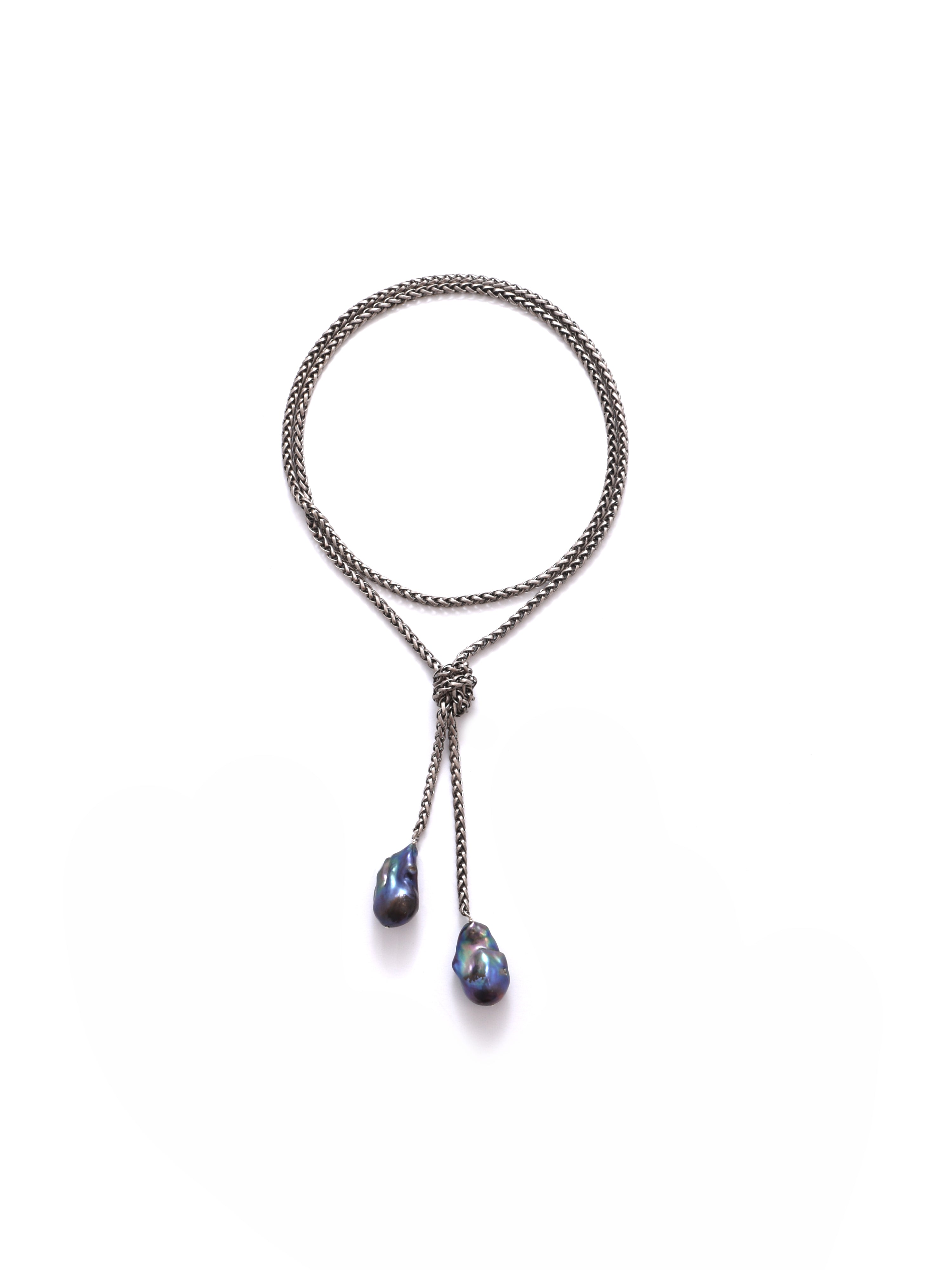 Legare Lariat Necklace in Gunmetal
