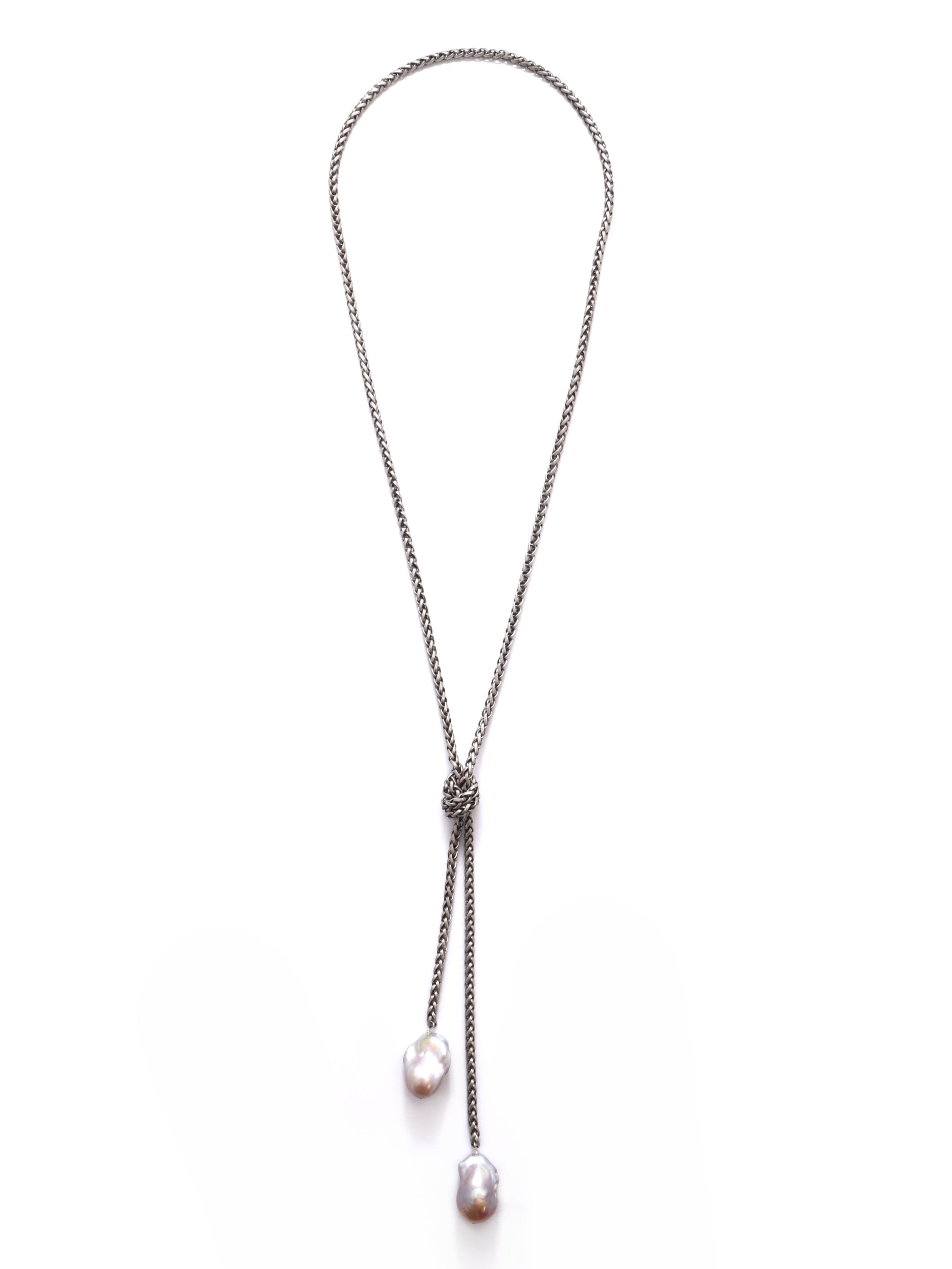 Legare Lariat Necklace in Gunmetal