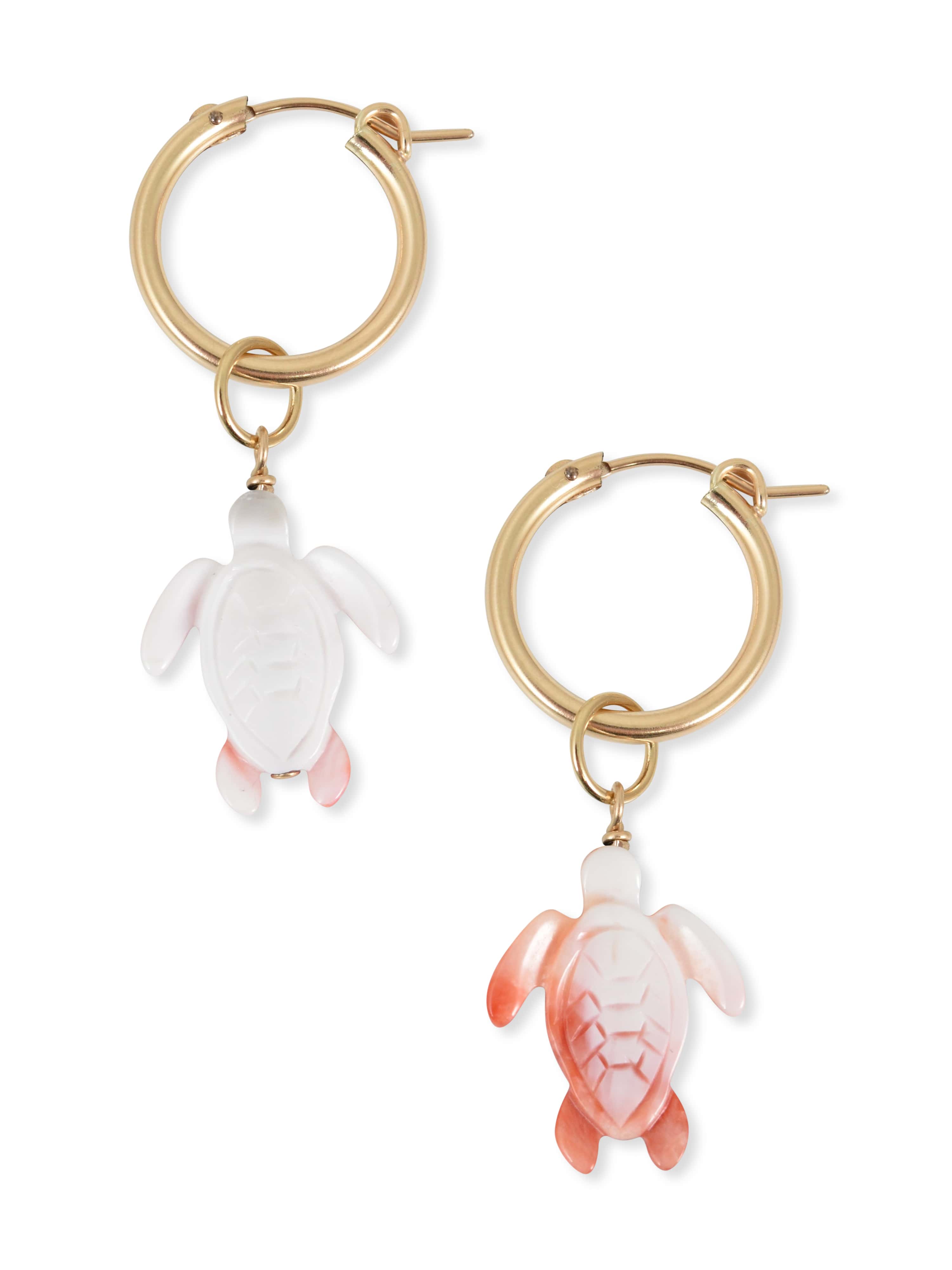 Turtle Charm in Orange Spiny Oyster