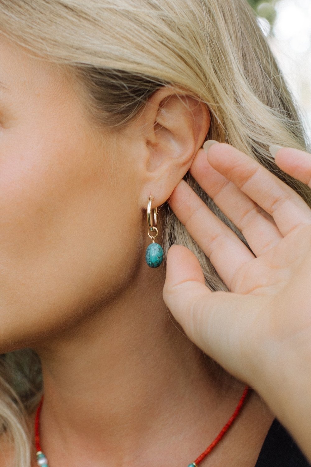 Small Turquoise Nugget Charm