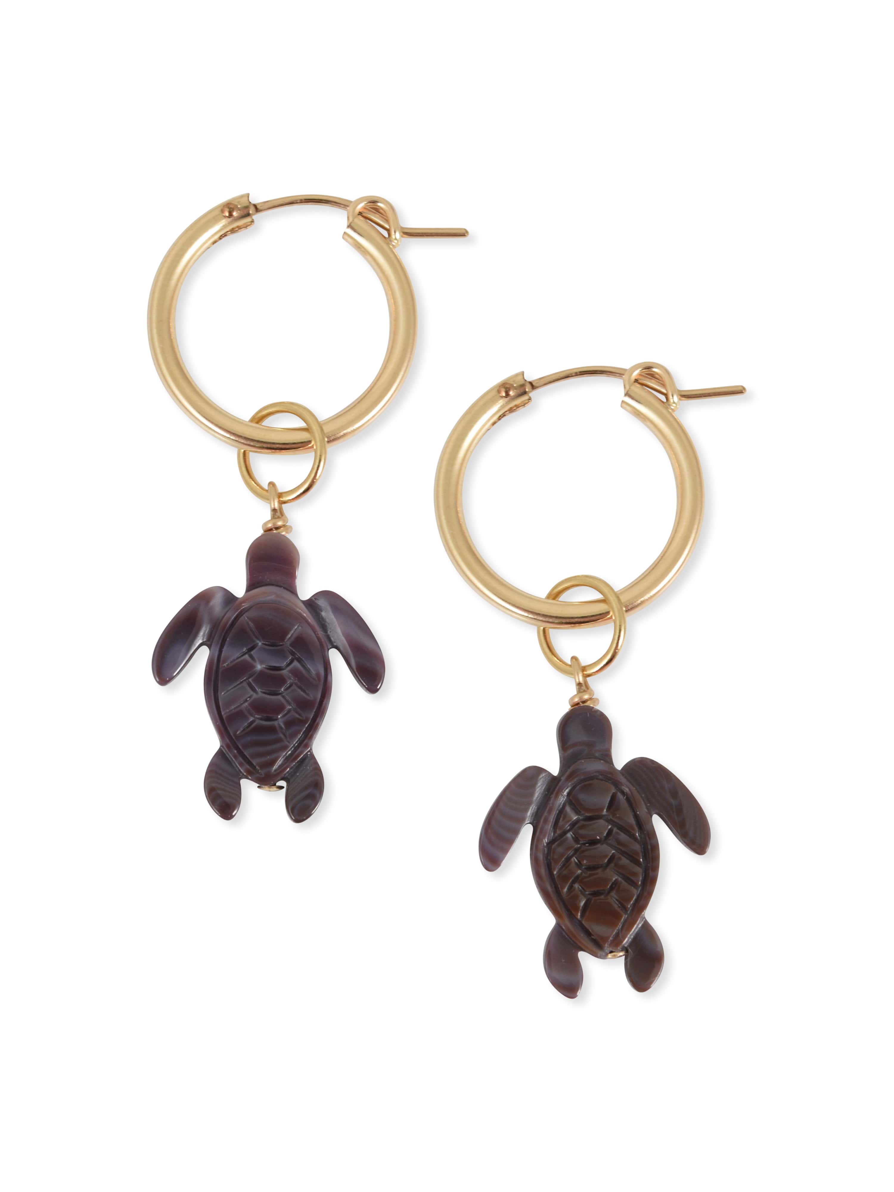 Carved Turtle Charm in Purple Spiny Oyster