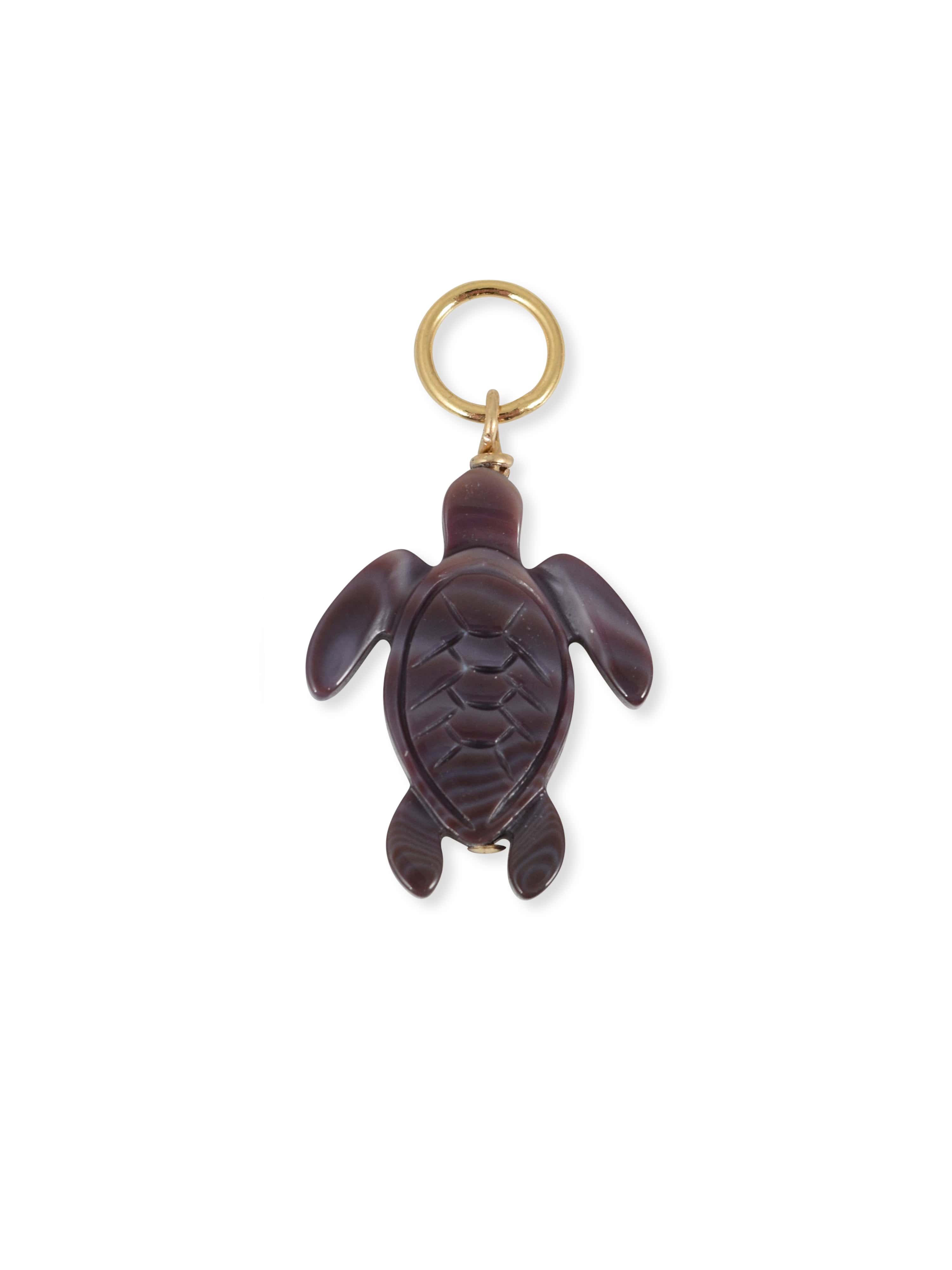 Turtle Charm in Purple Spiny Oyster