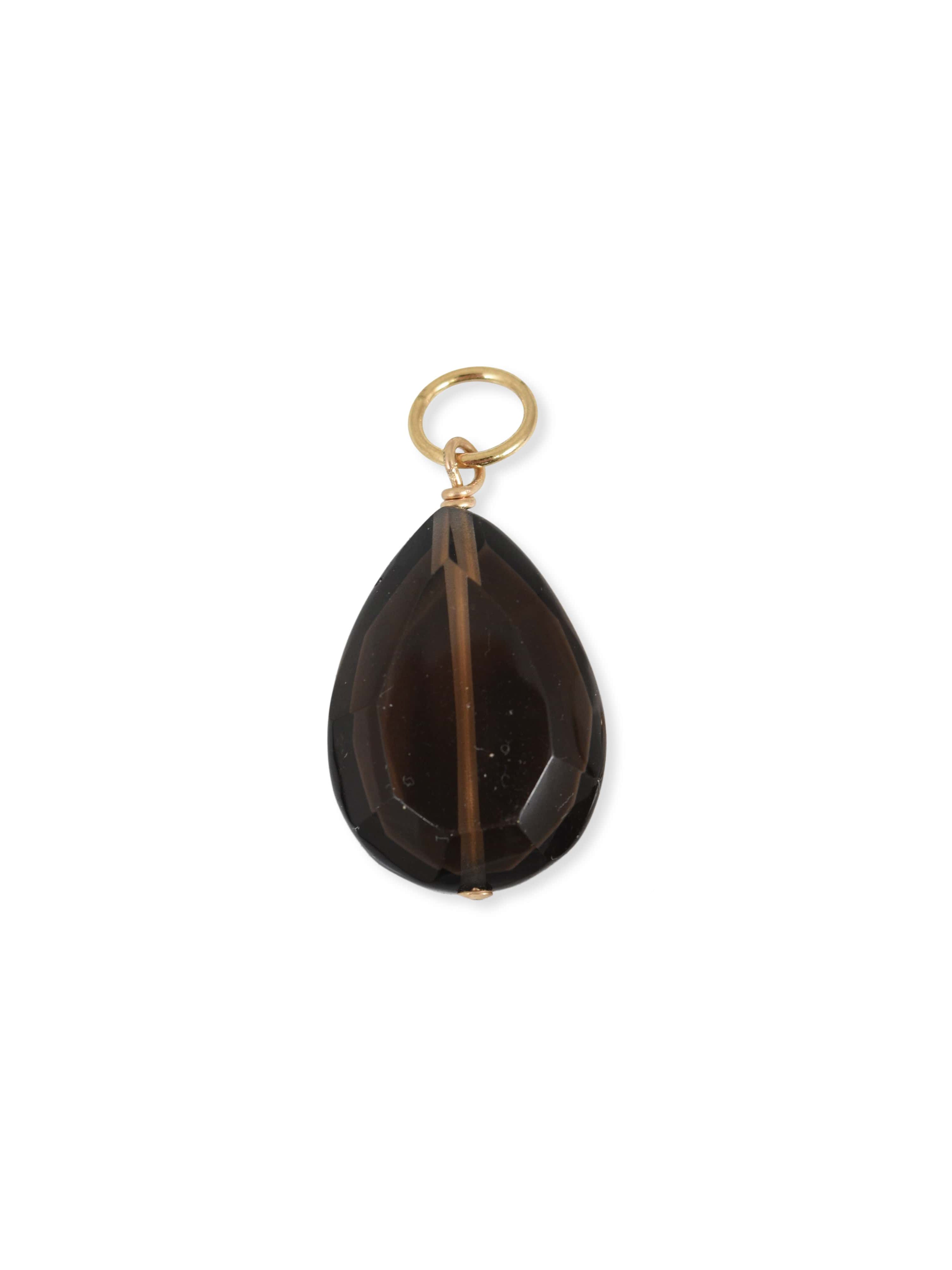 Smoky Quartz Teardrop Charm