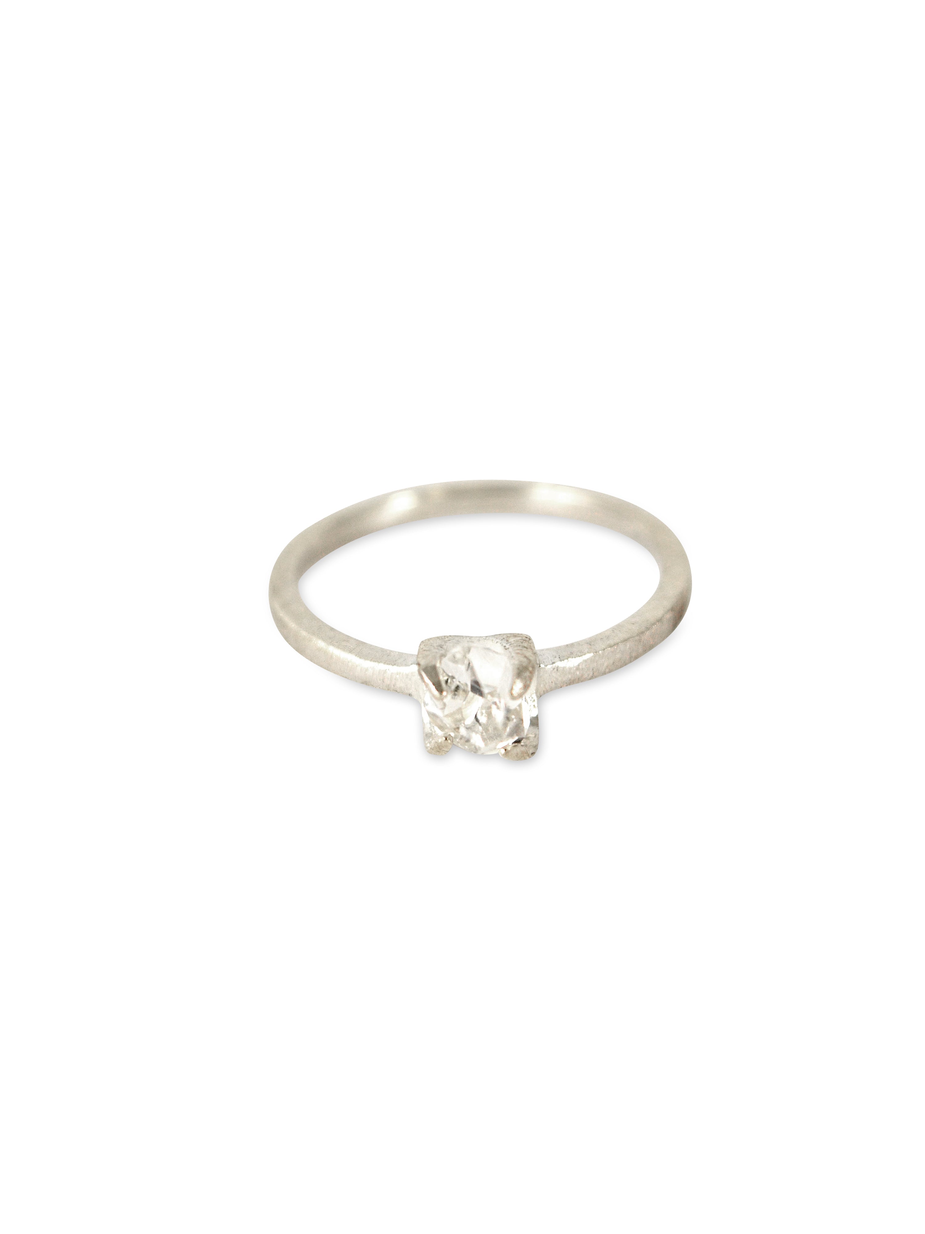 Solitaire Herkimer Diamond Ring