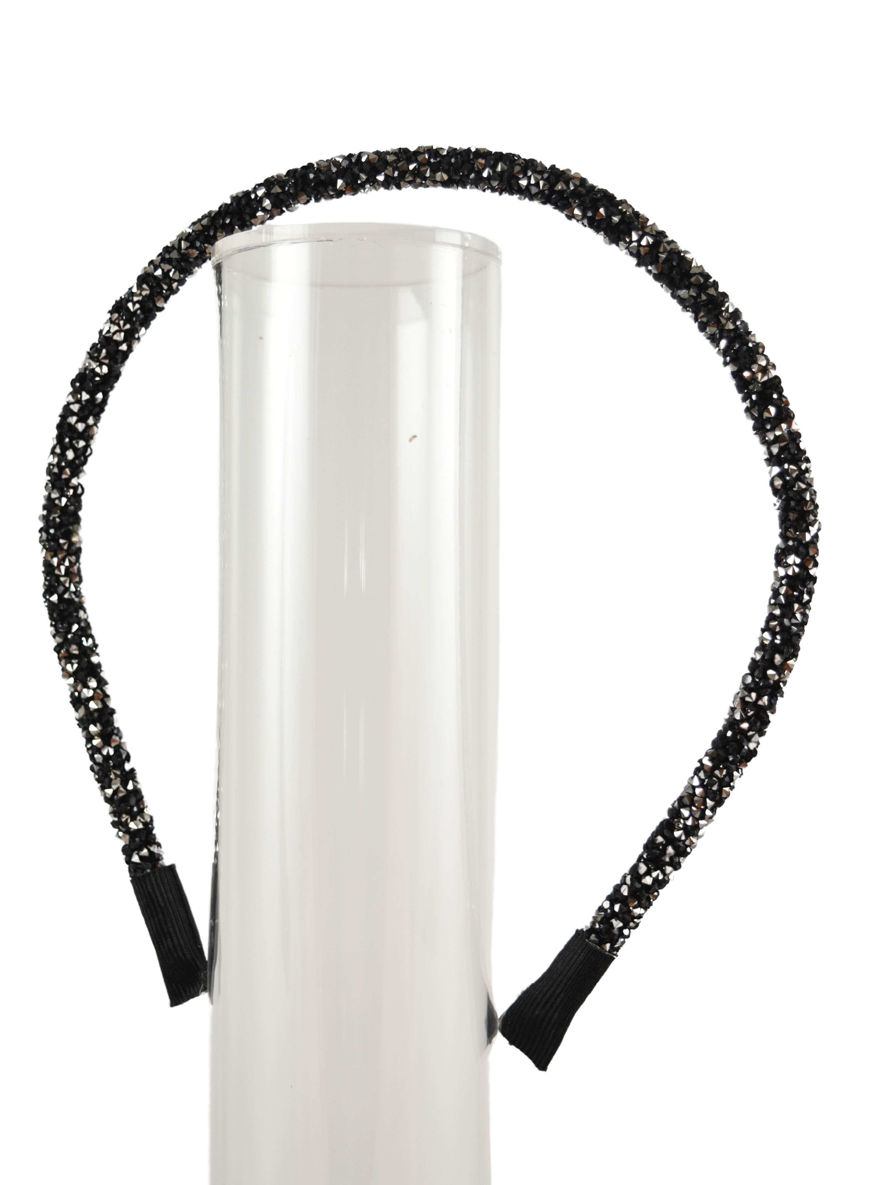 Sparkly Rhinestone Headband in black