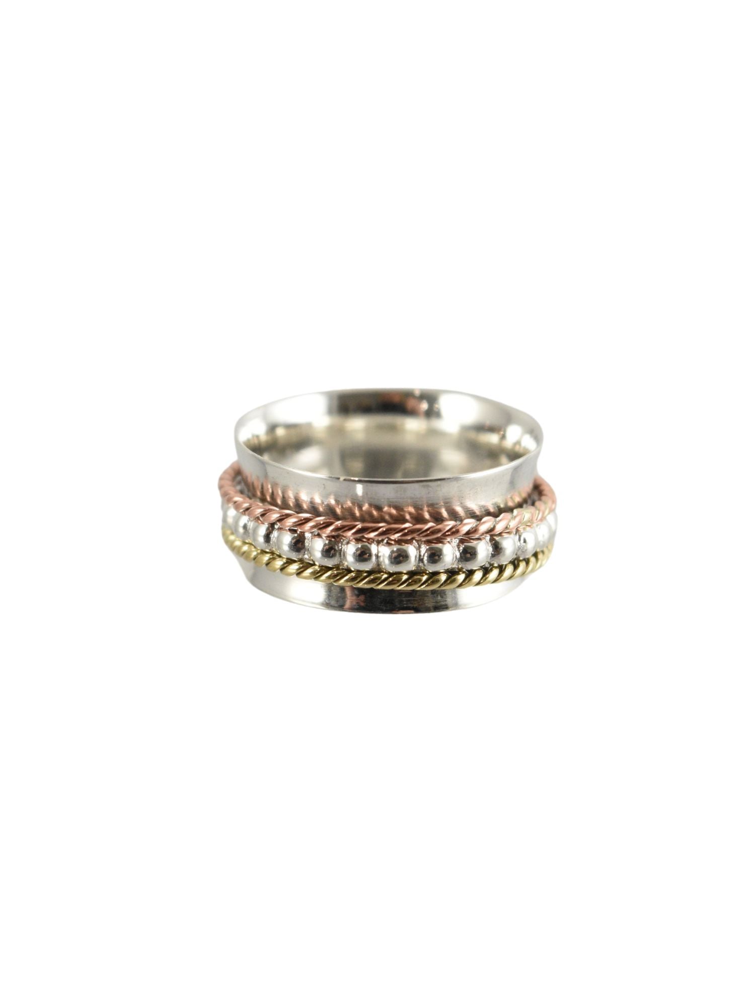 Three Tone Spinner Ring