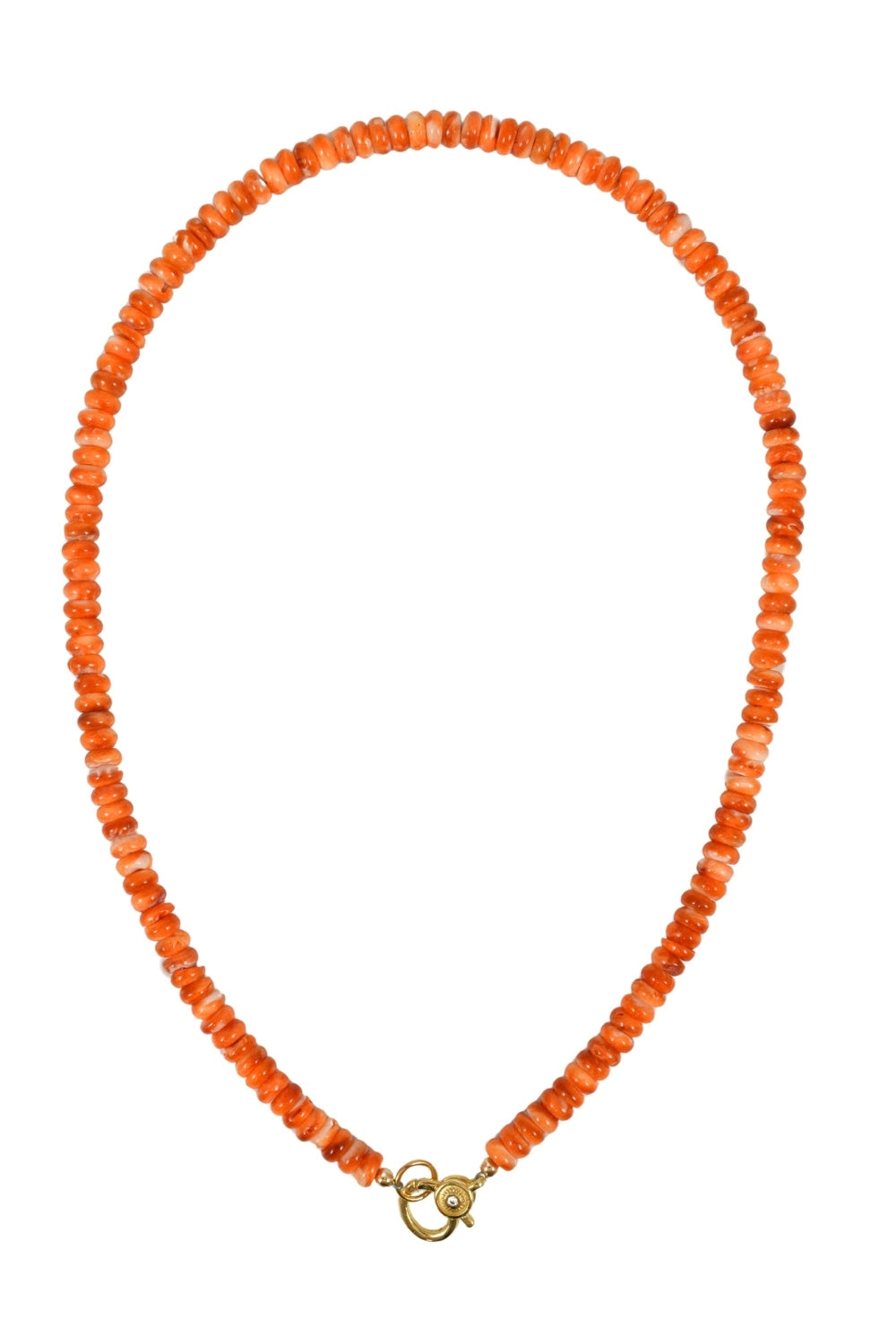 Spiny Oyster Necklace in Orange