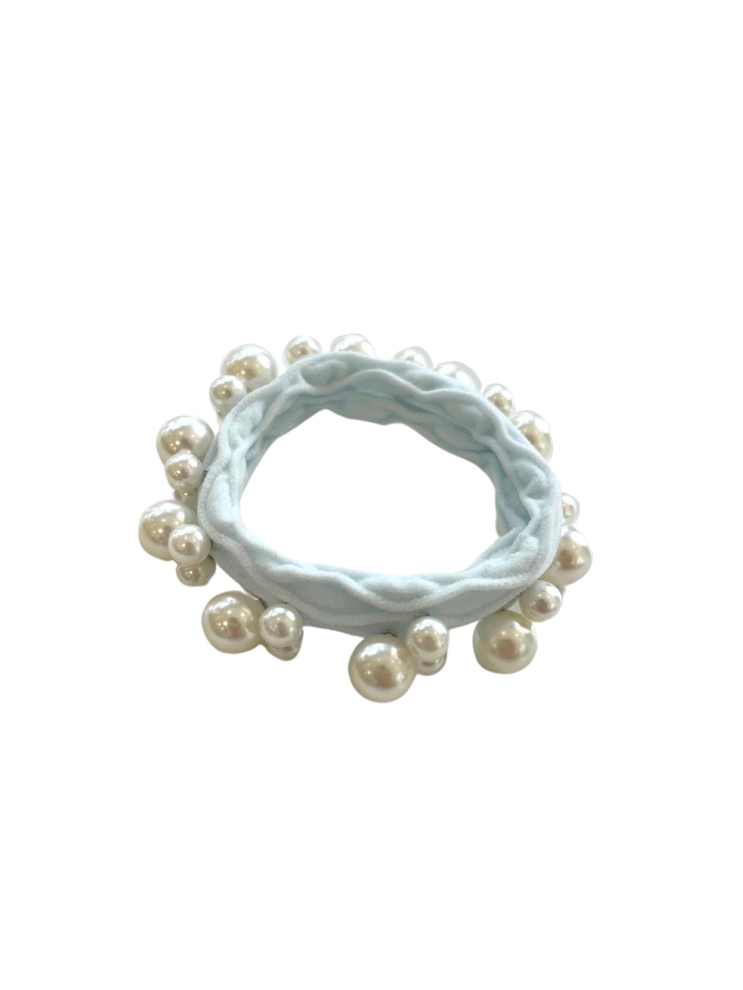 Stretchfy Pearl Hair Ties in Light Blue
