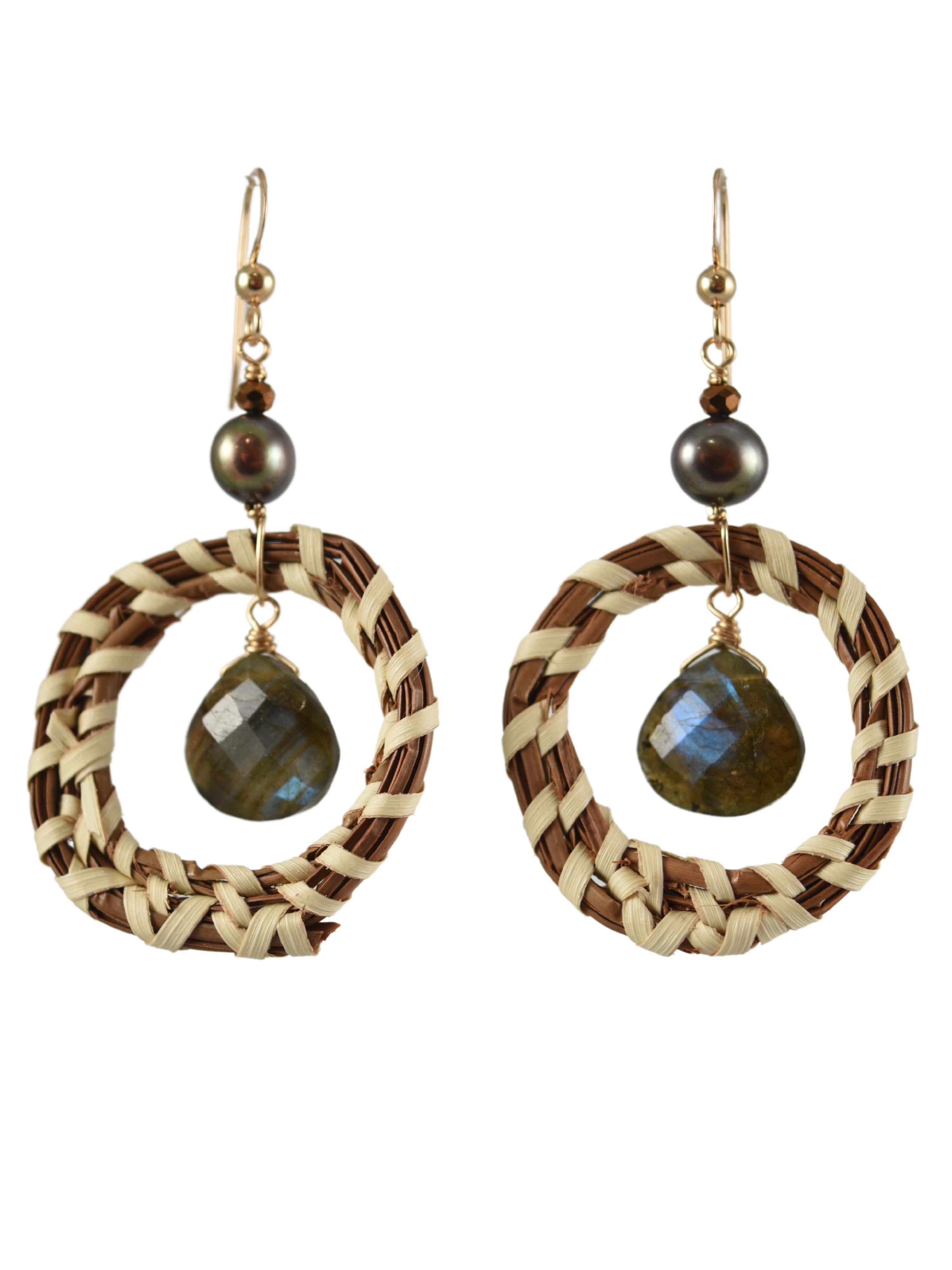 Sweetgrass Earrings made in Charleston,SC