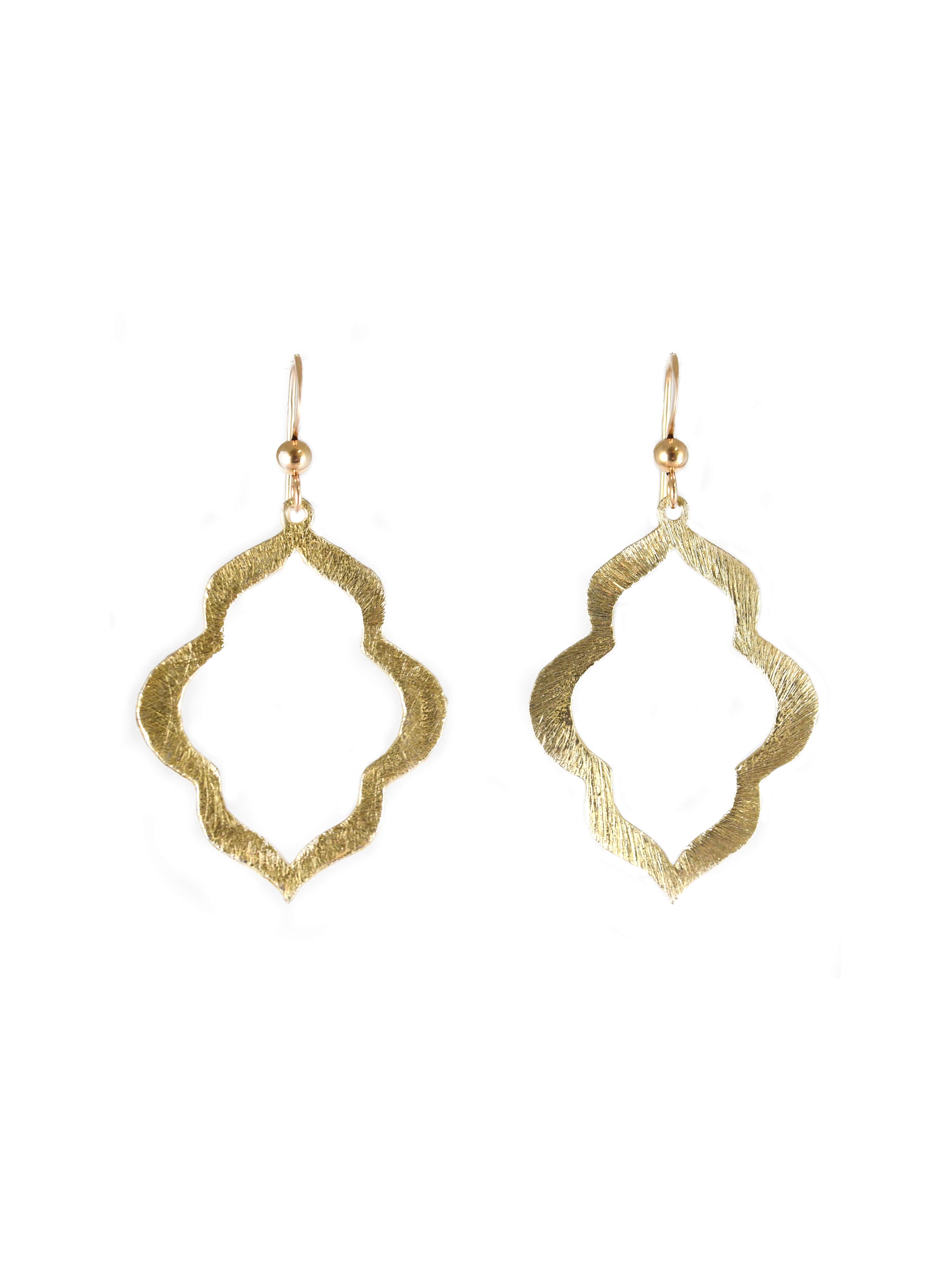 Taj Mahal Medium Hoops in Gold