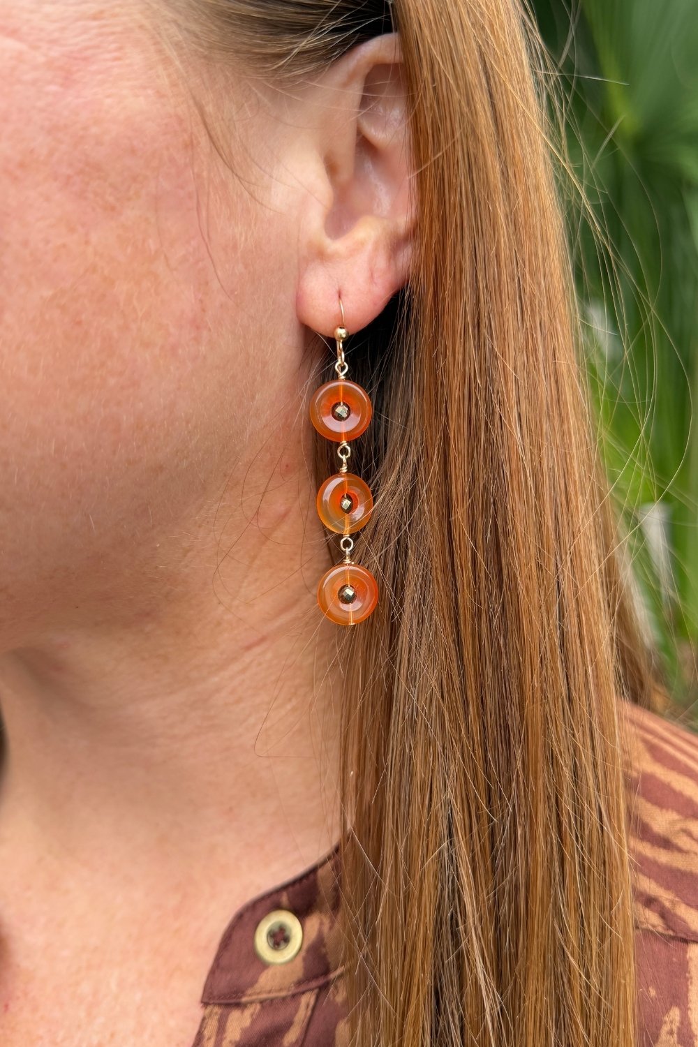 Tangerine Trio Earrings