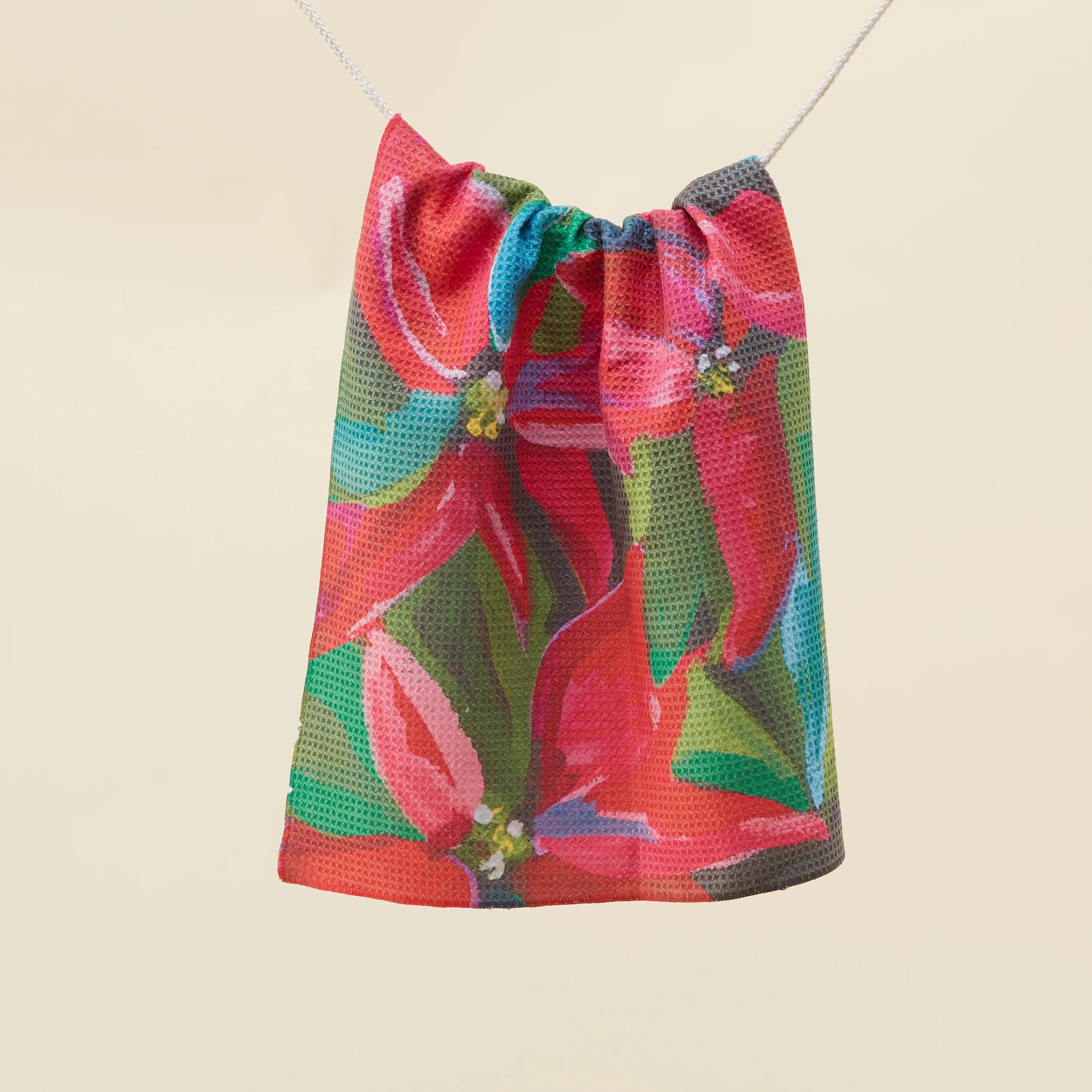Poinsettia Tea Towel
