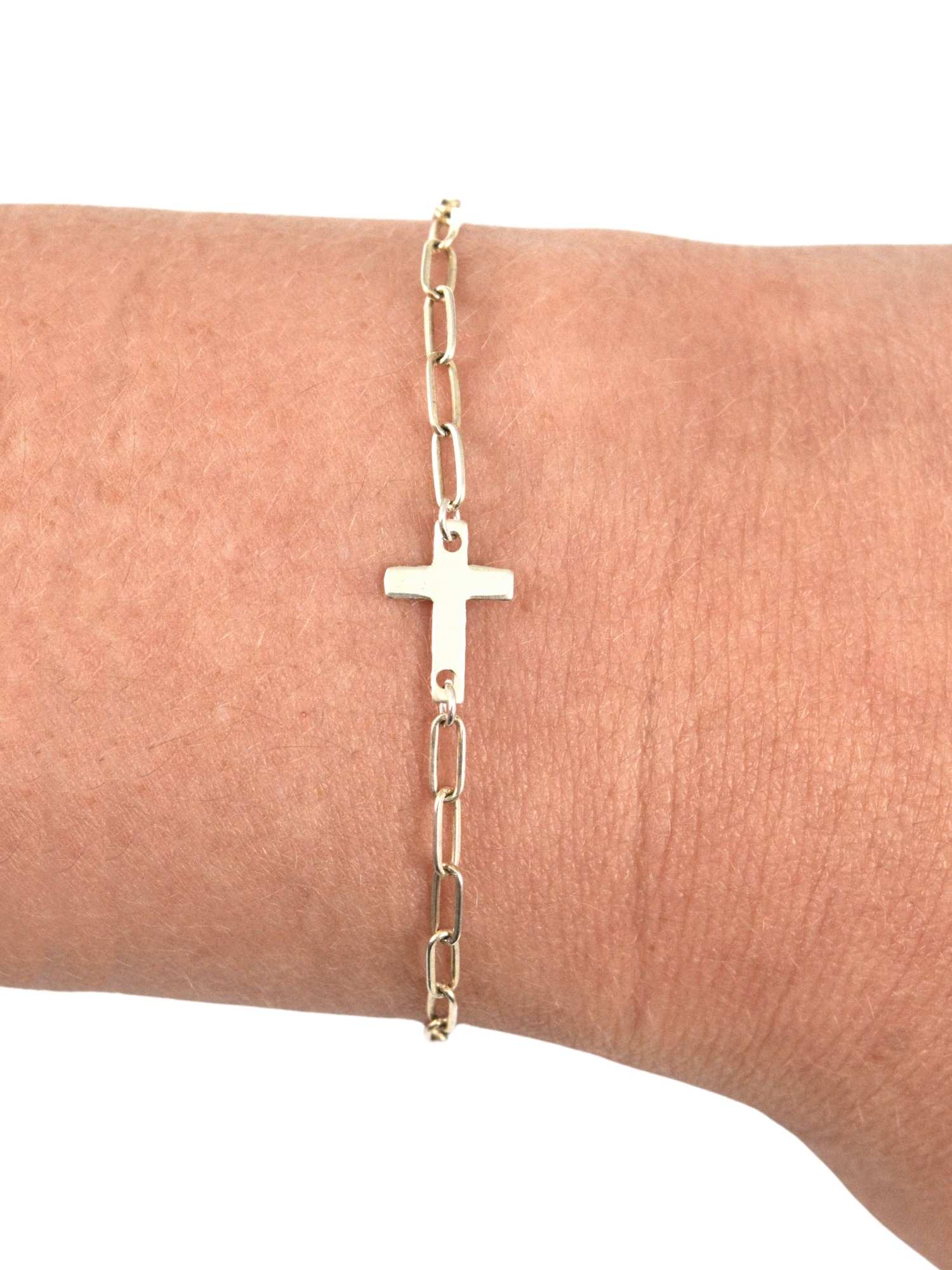 Tiny Cross Charm in Sterling Silver
