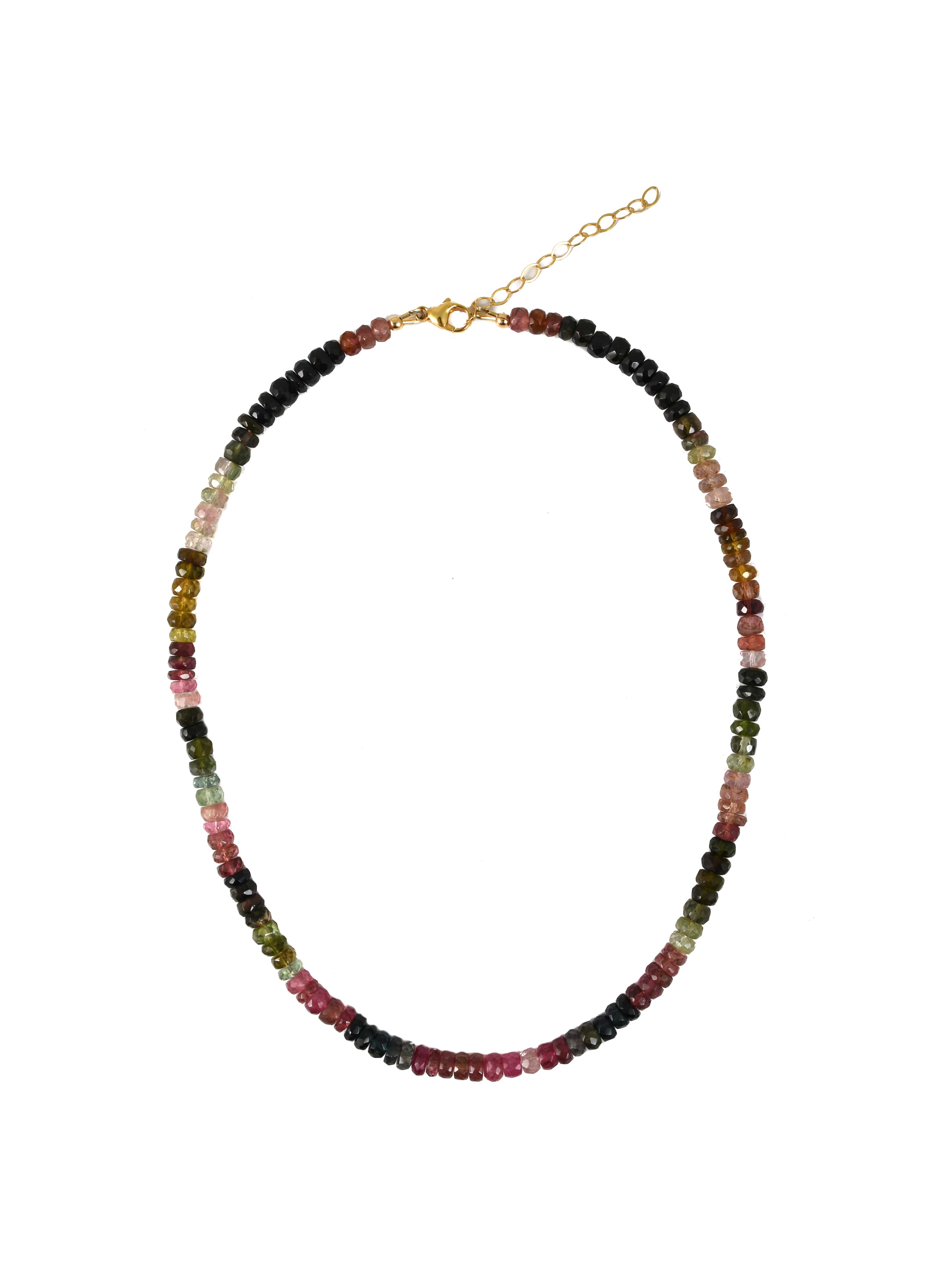 Pink and Green Tourmaline Necklace