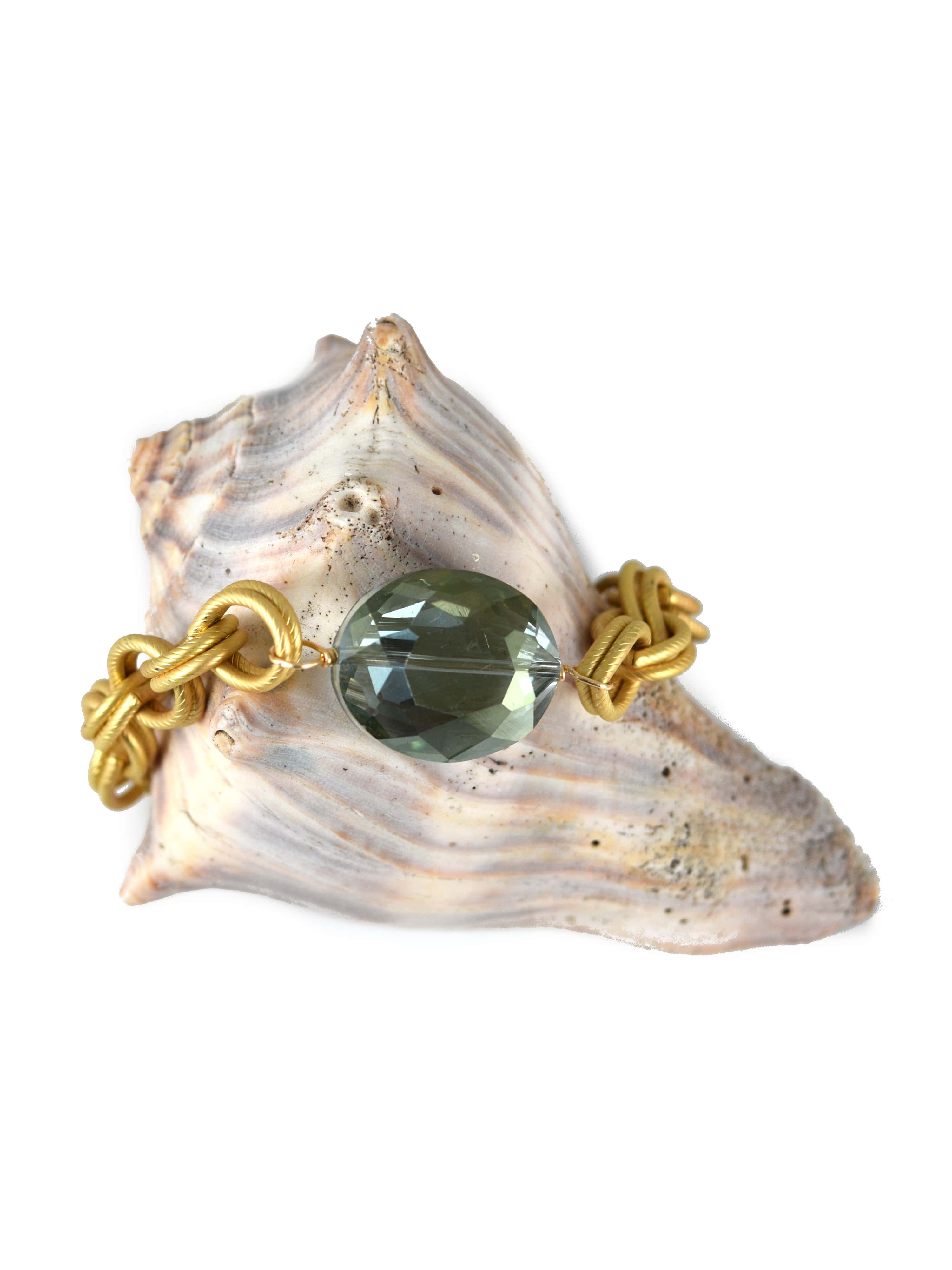 Tula Bracelet with Green Glass