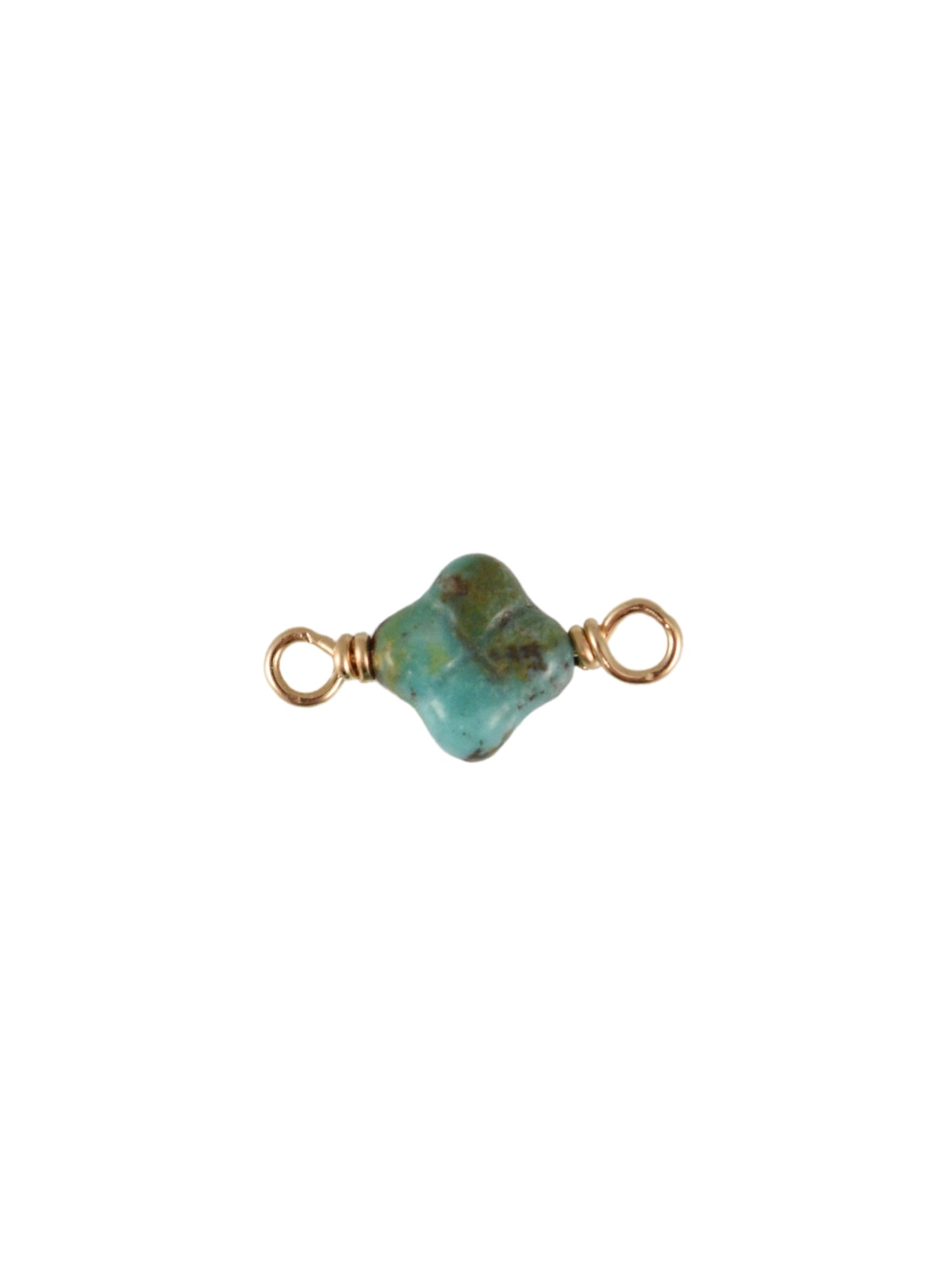 Turquoise Quatrefoil Charm