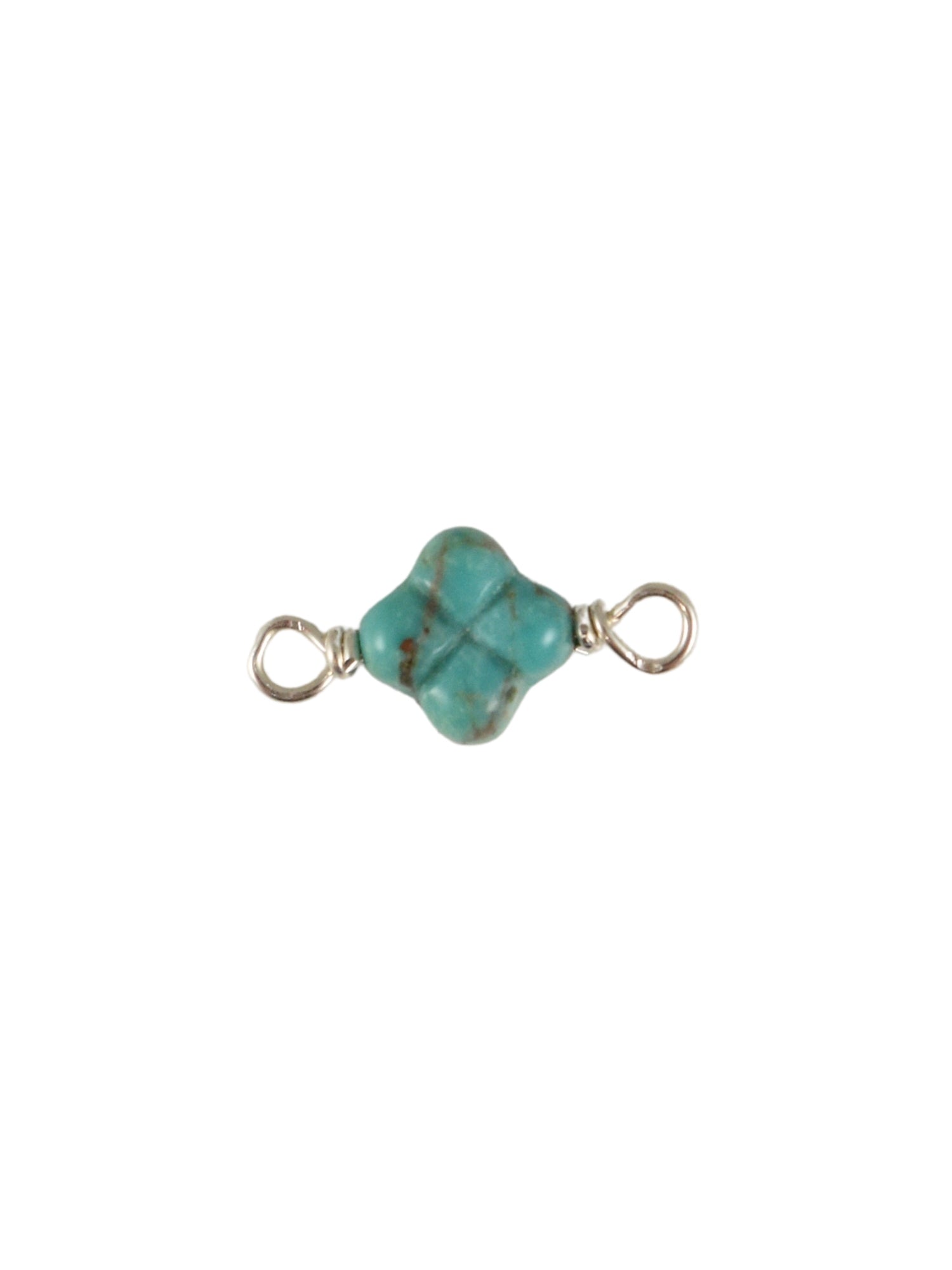 Turquoise Quatrefoil Charm