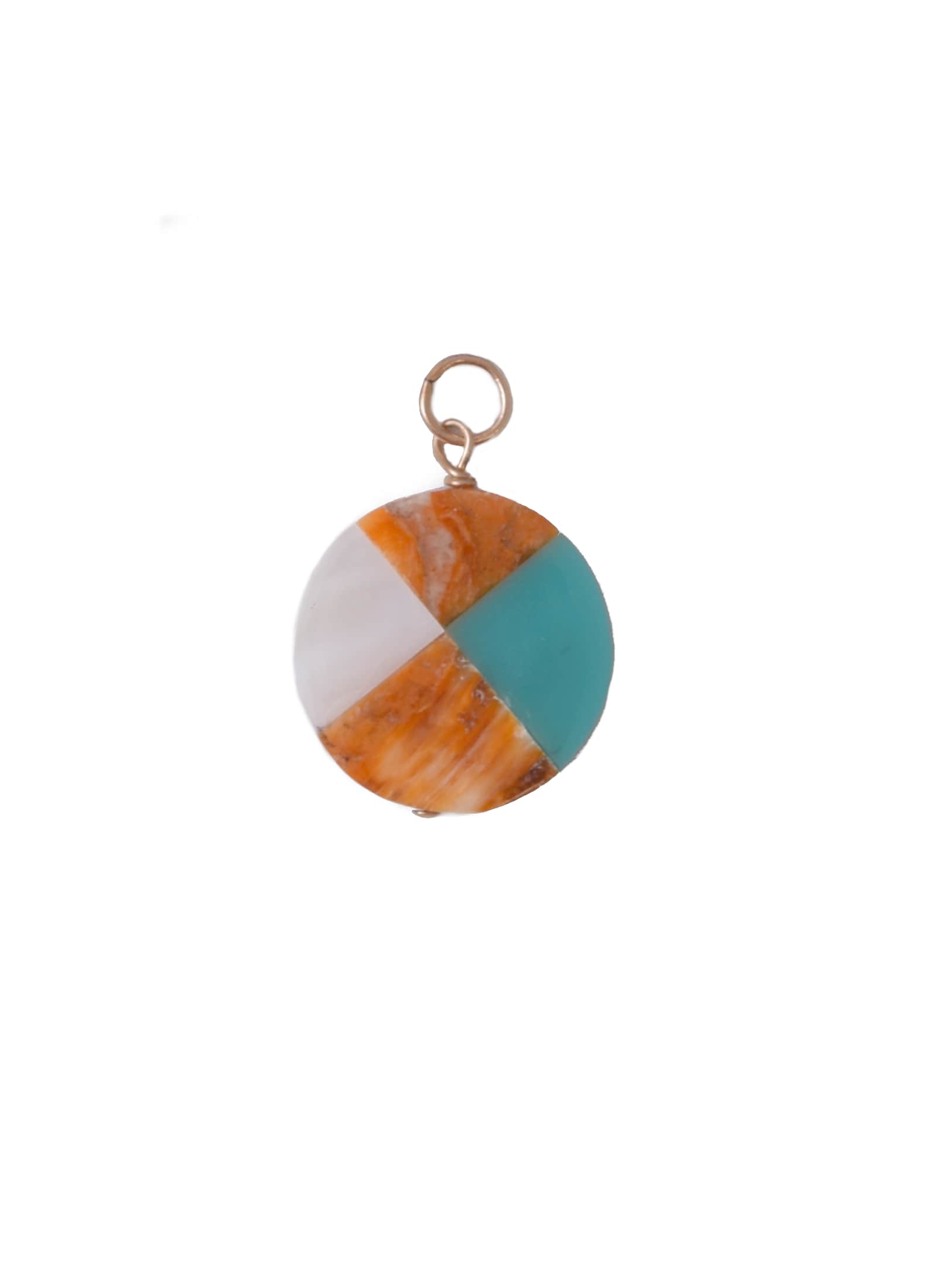 Turquoise and Orange Mosaic Charm