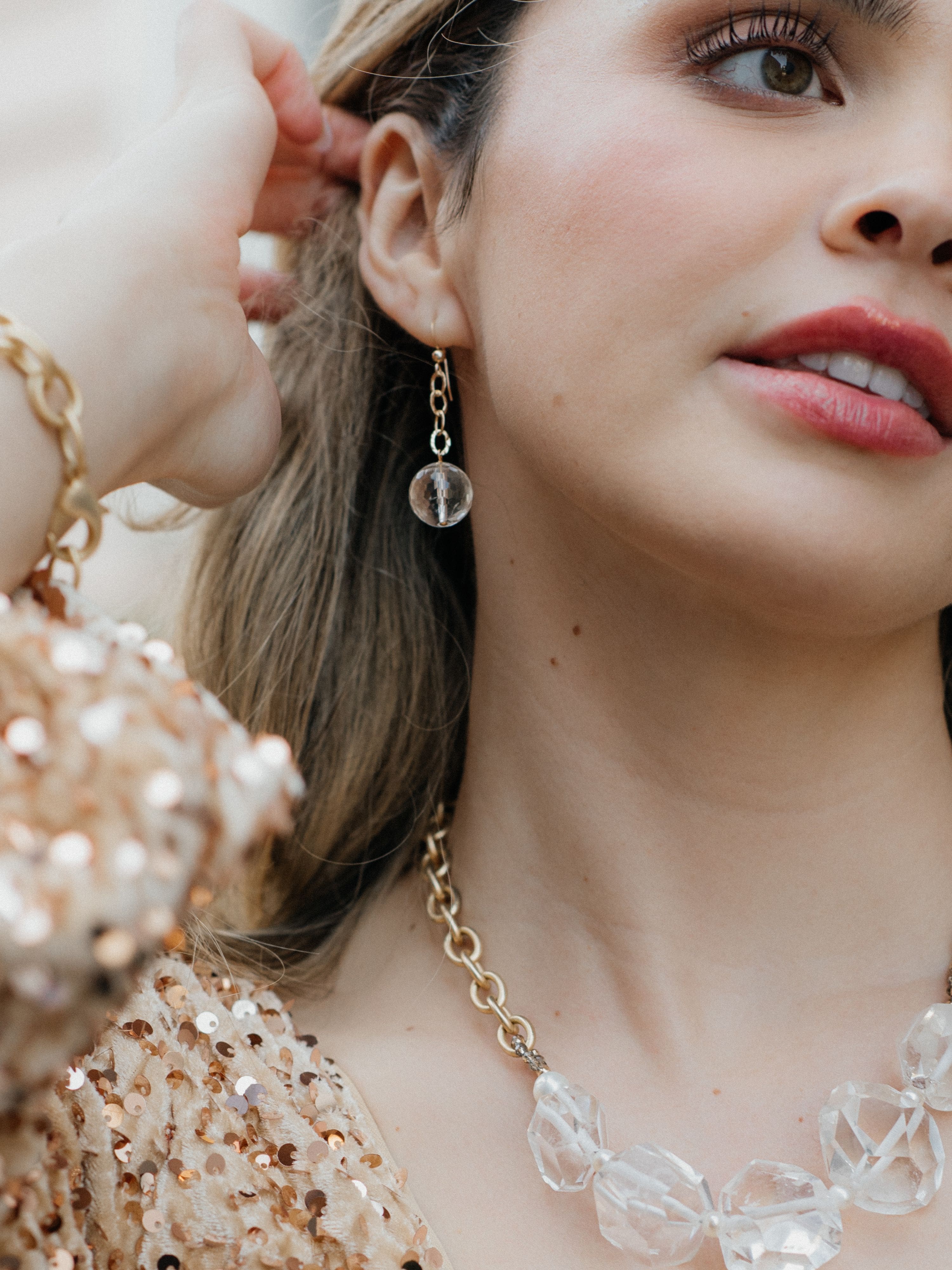 Crystal Ball Earrings