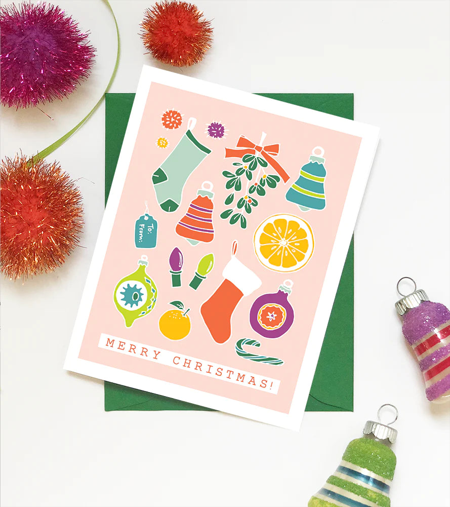 Merry Christmas Ornament Card