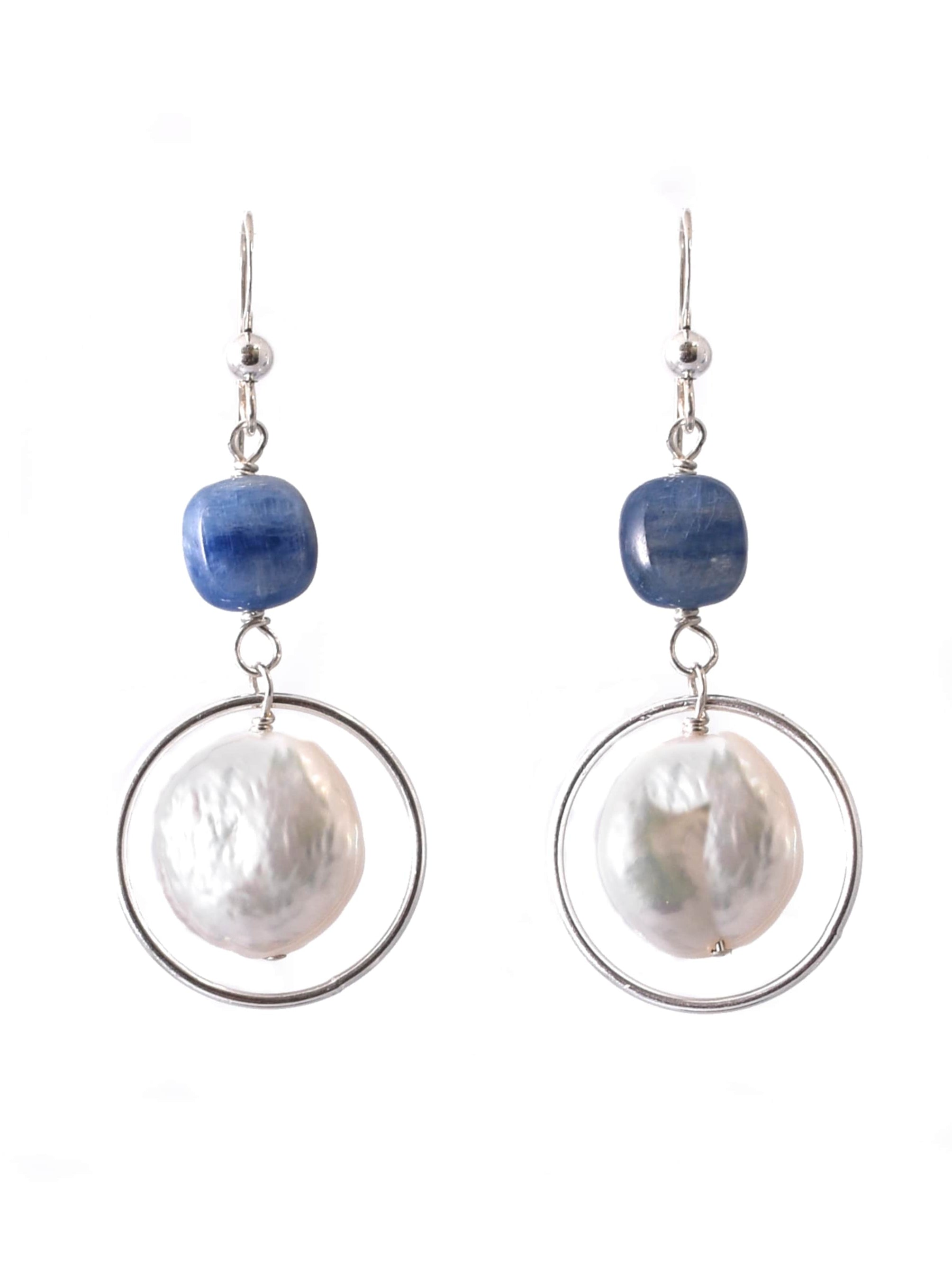 Deidre Hoop Earrings in Kyanite