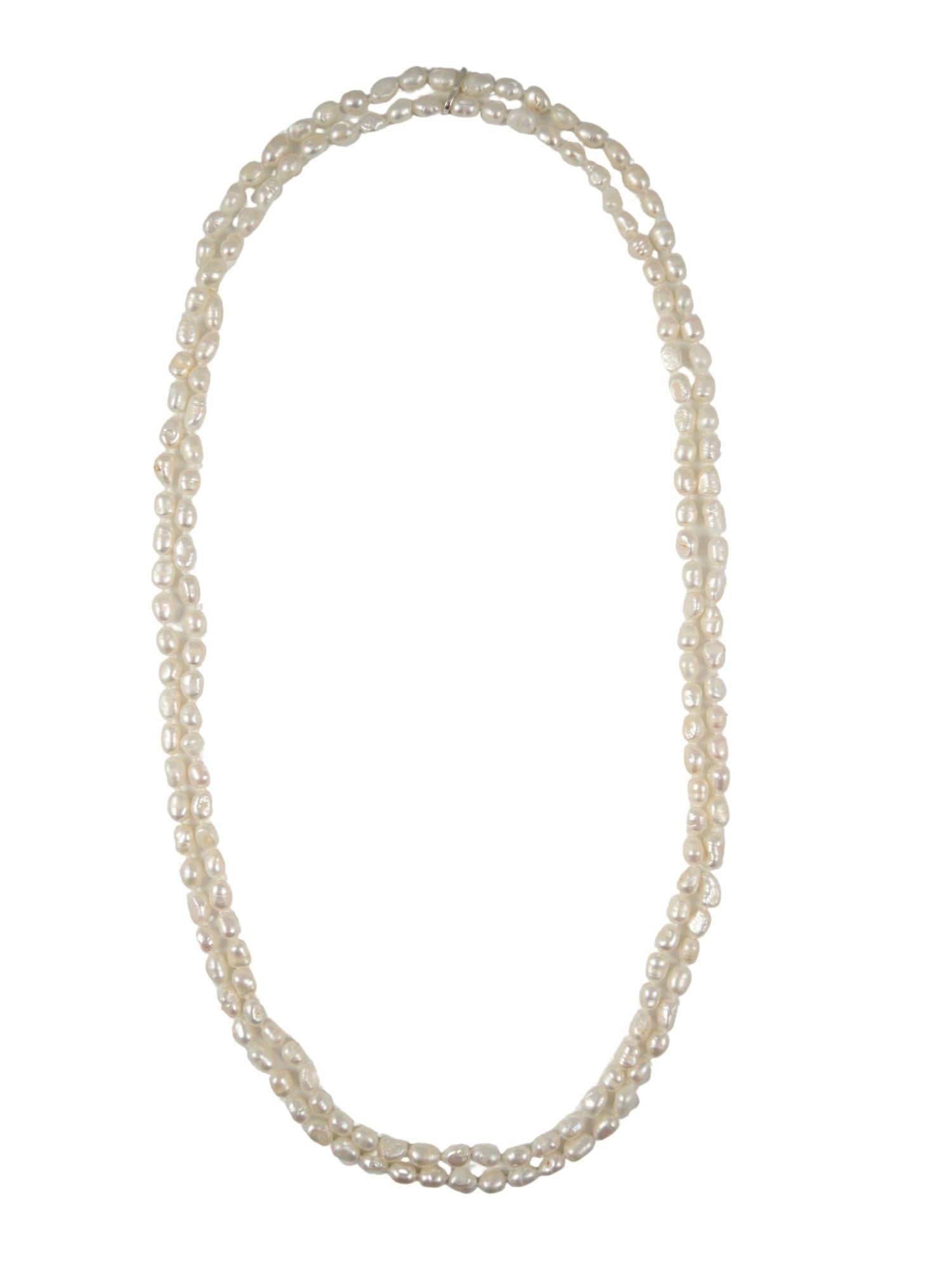 Whitley Wrap Necklace in White Pearl