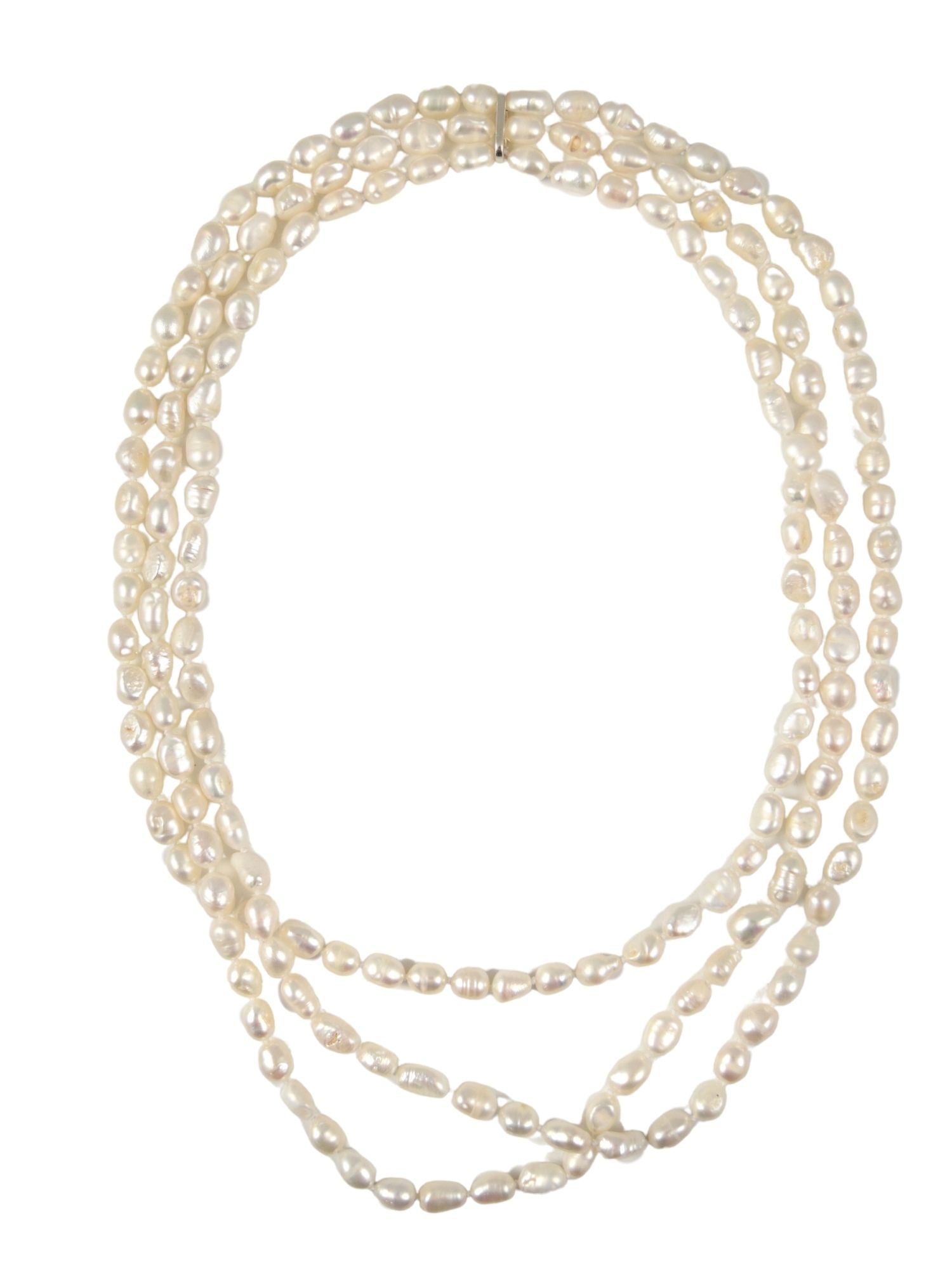 Whitley Wrap Necklace in White Pearl