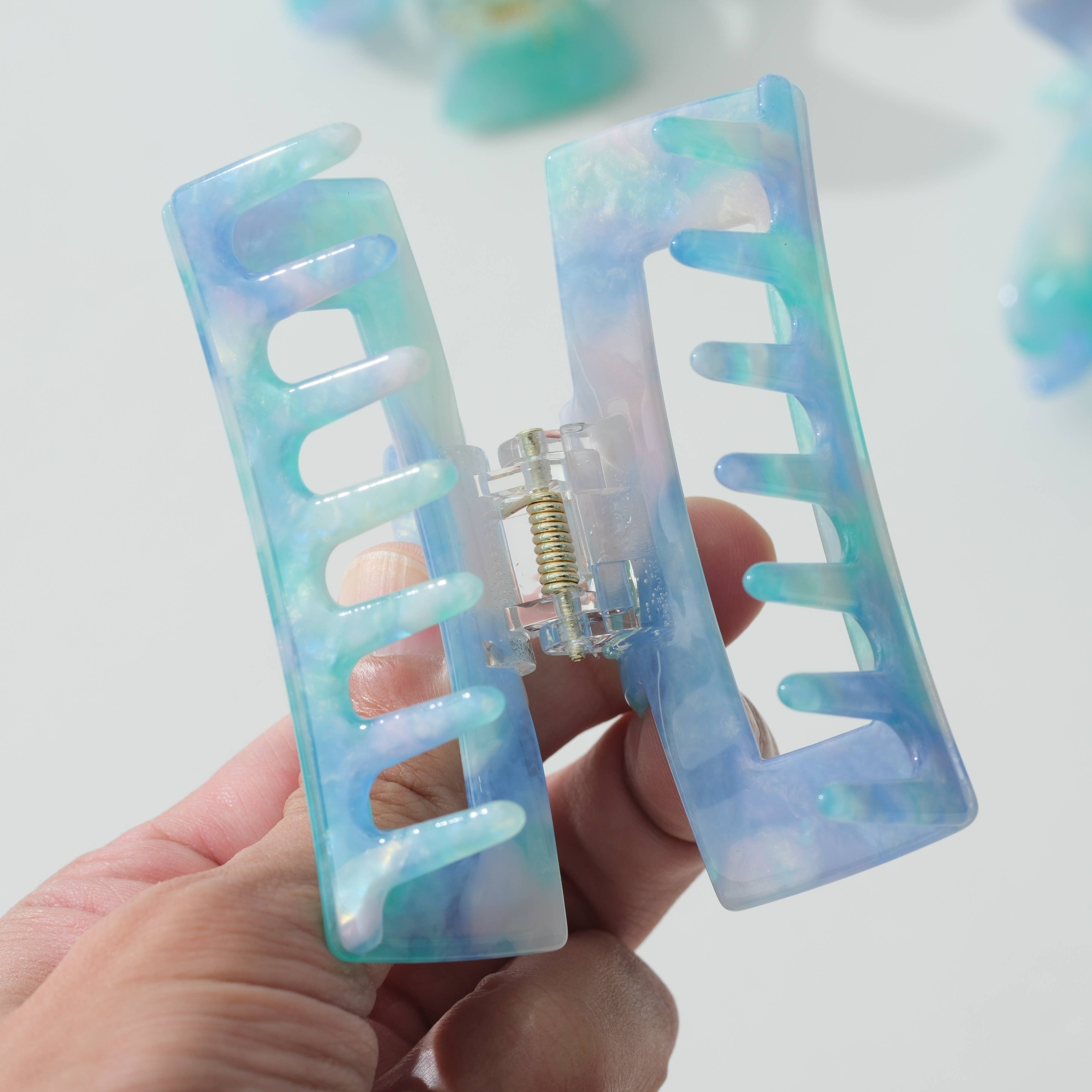 Seafoam Blue Claw Clips