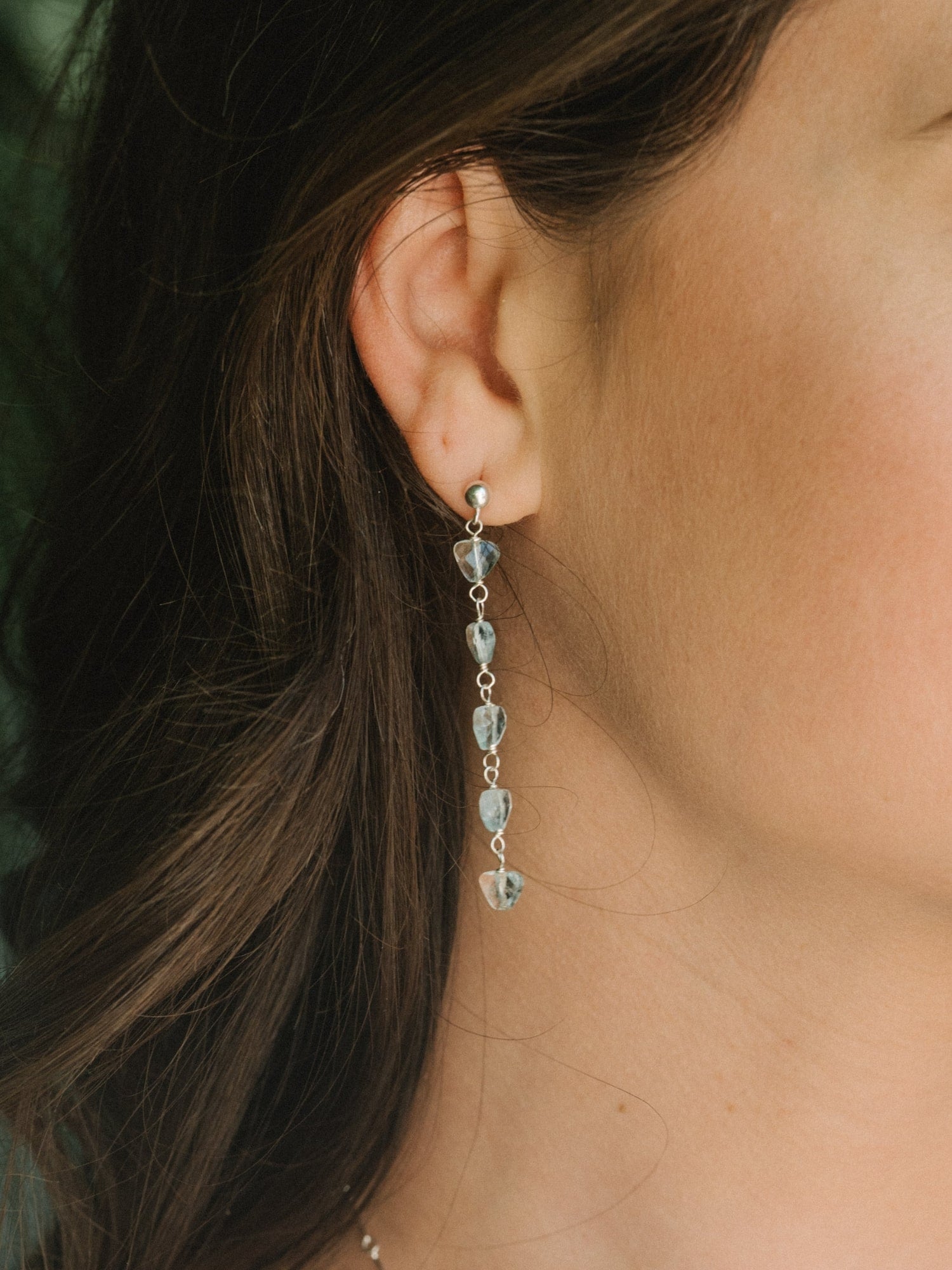 Aquamarine Apex Earrings