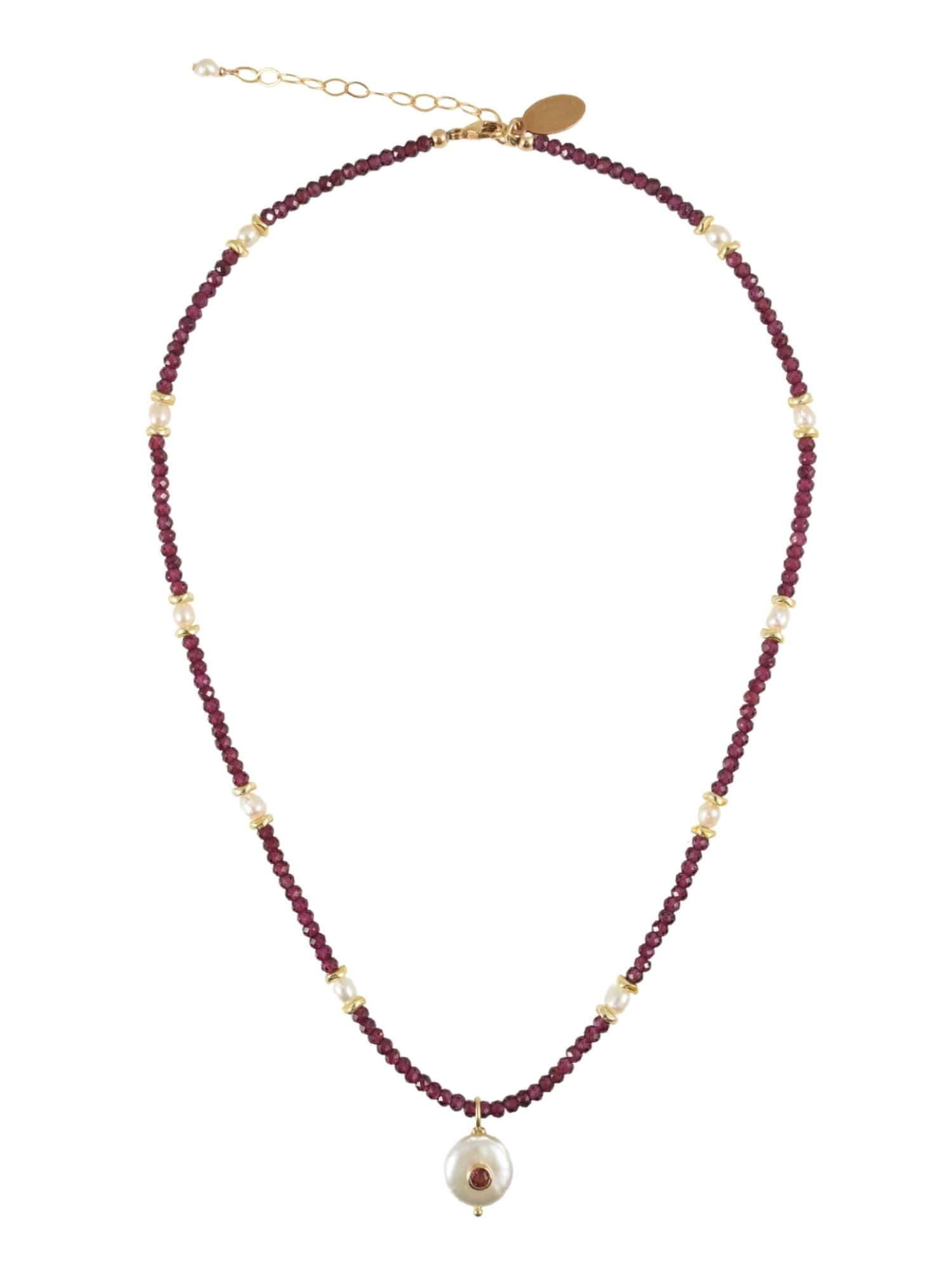 Astral Bloom Necklace in Garnet