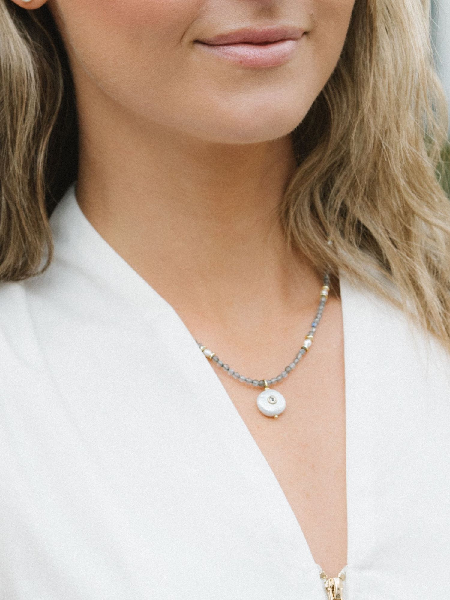 Astral Bloom Necklace in Labradorite