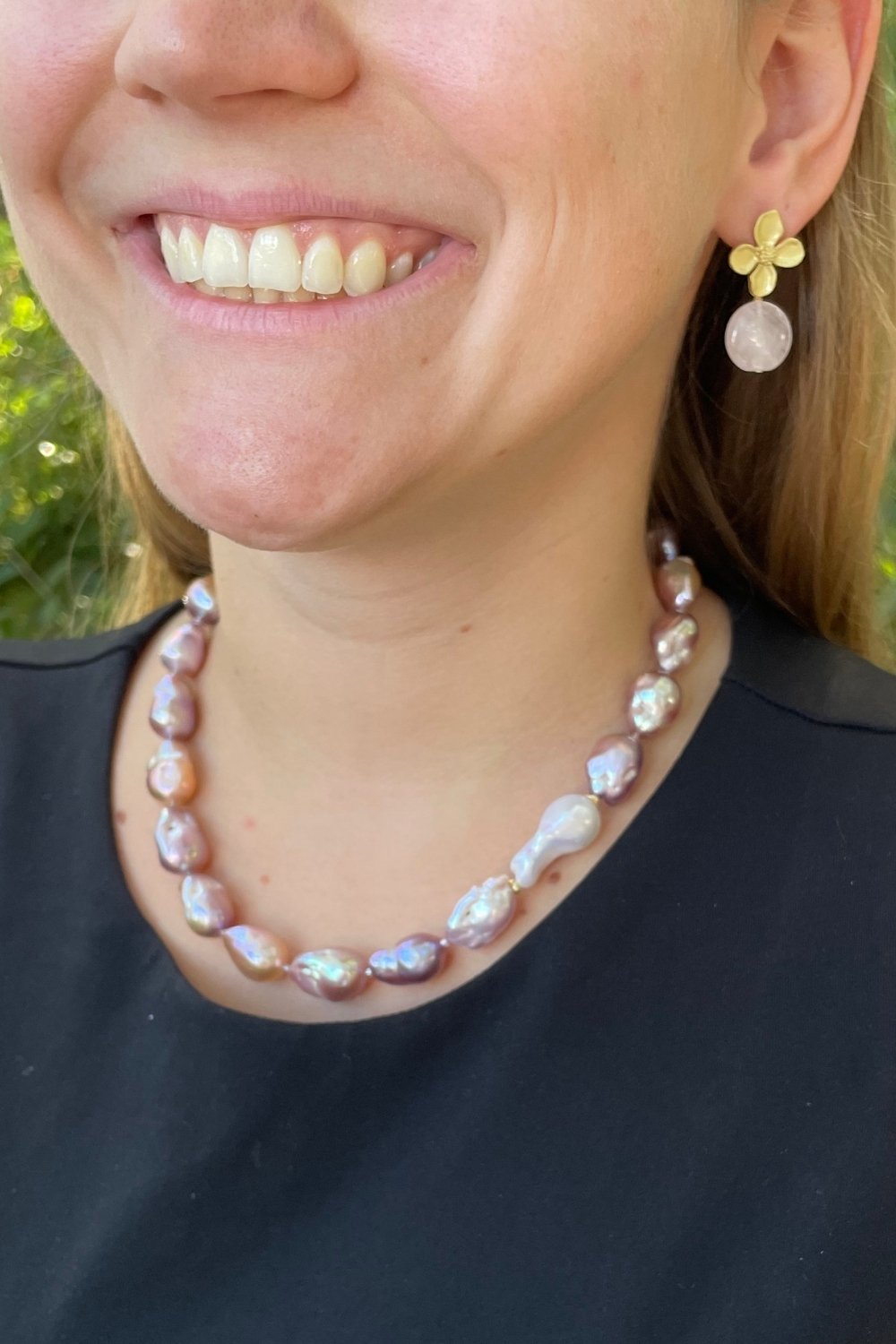 Blush Baroque Pearl Necklace