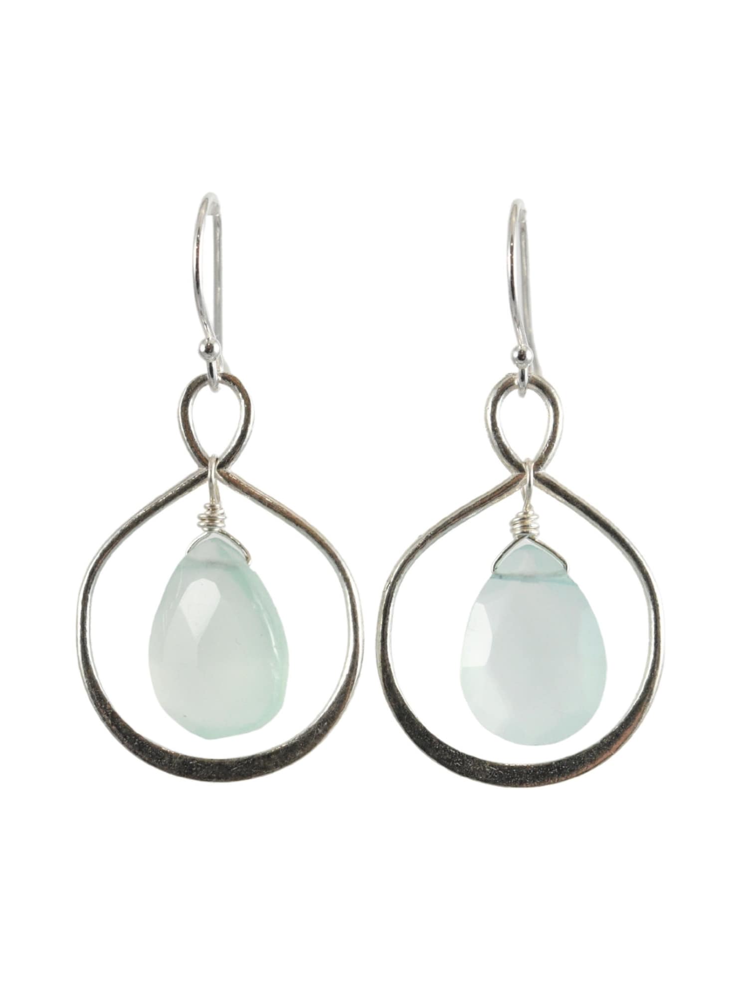 Neptune Earrings in Blue Chalcedony