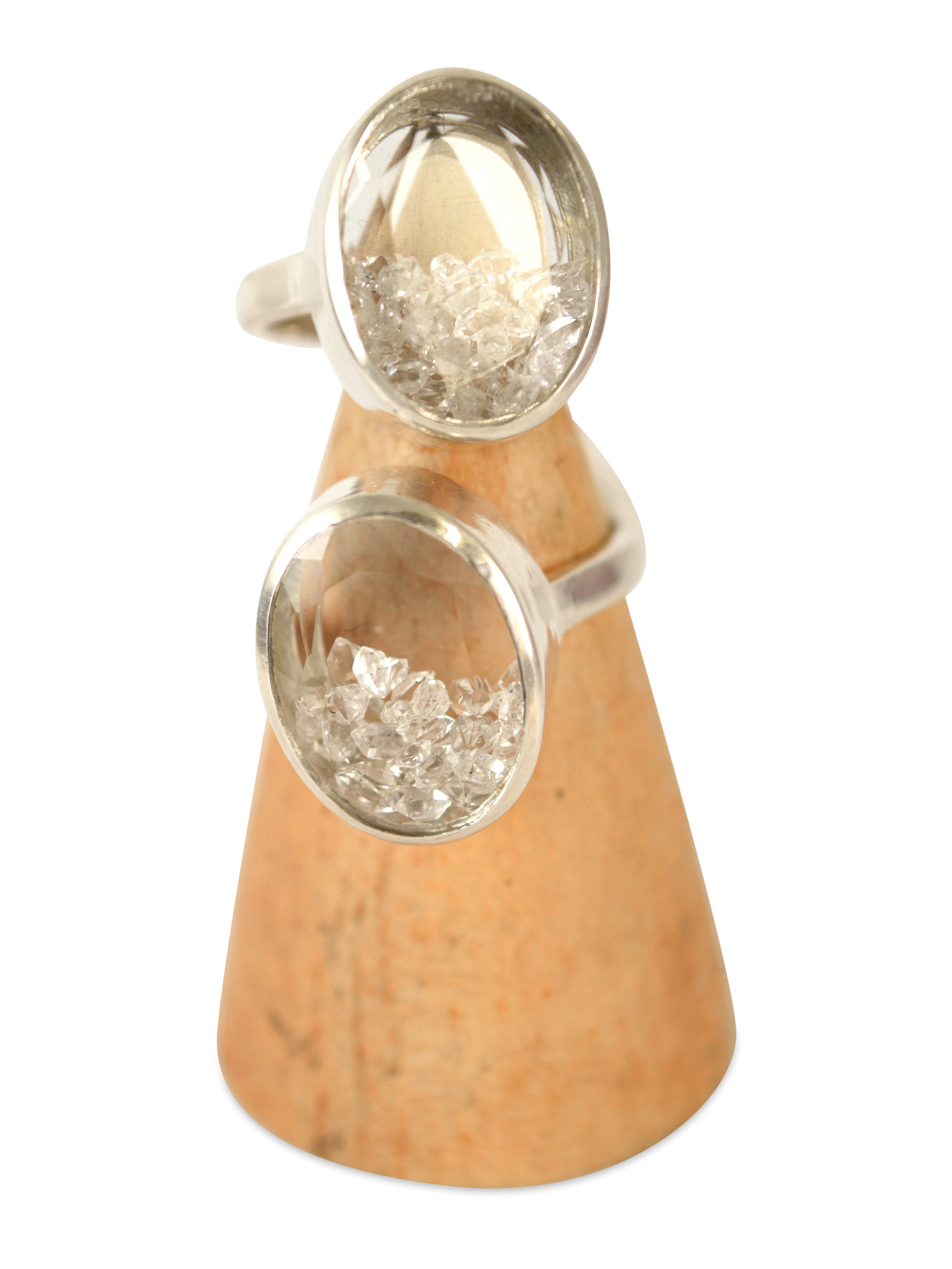 Shaker Herkimer Diamond Ring